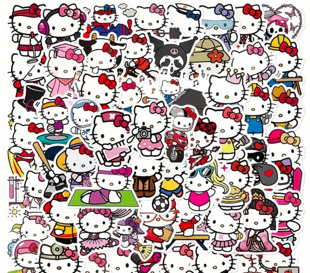 Kitty and Friends Sticker Pack - Etsy