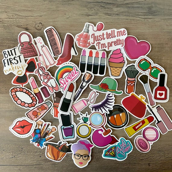 Mystery Assortment Sticker Pack Makeup / Cosmetics / Girly Stickers 