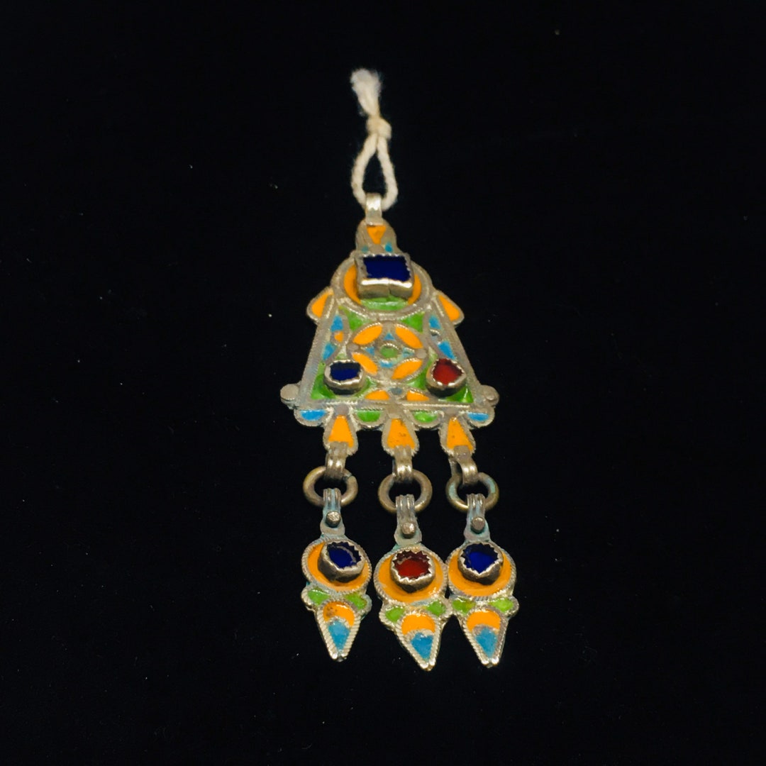 Berber Necklace Made From Silver and Glass Etsy