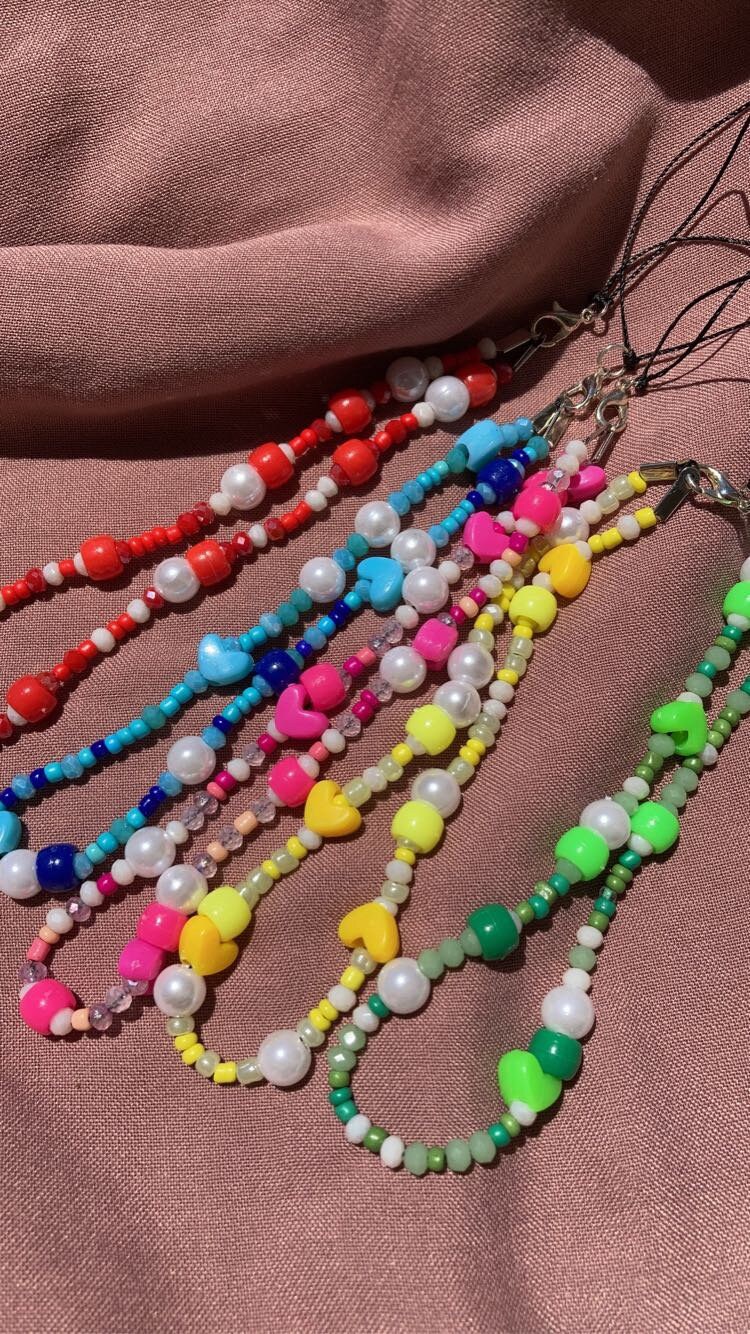 Beaded phone chain Etsy