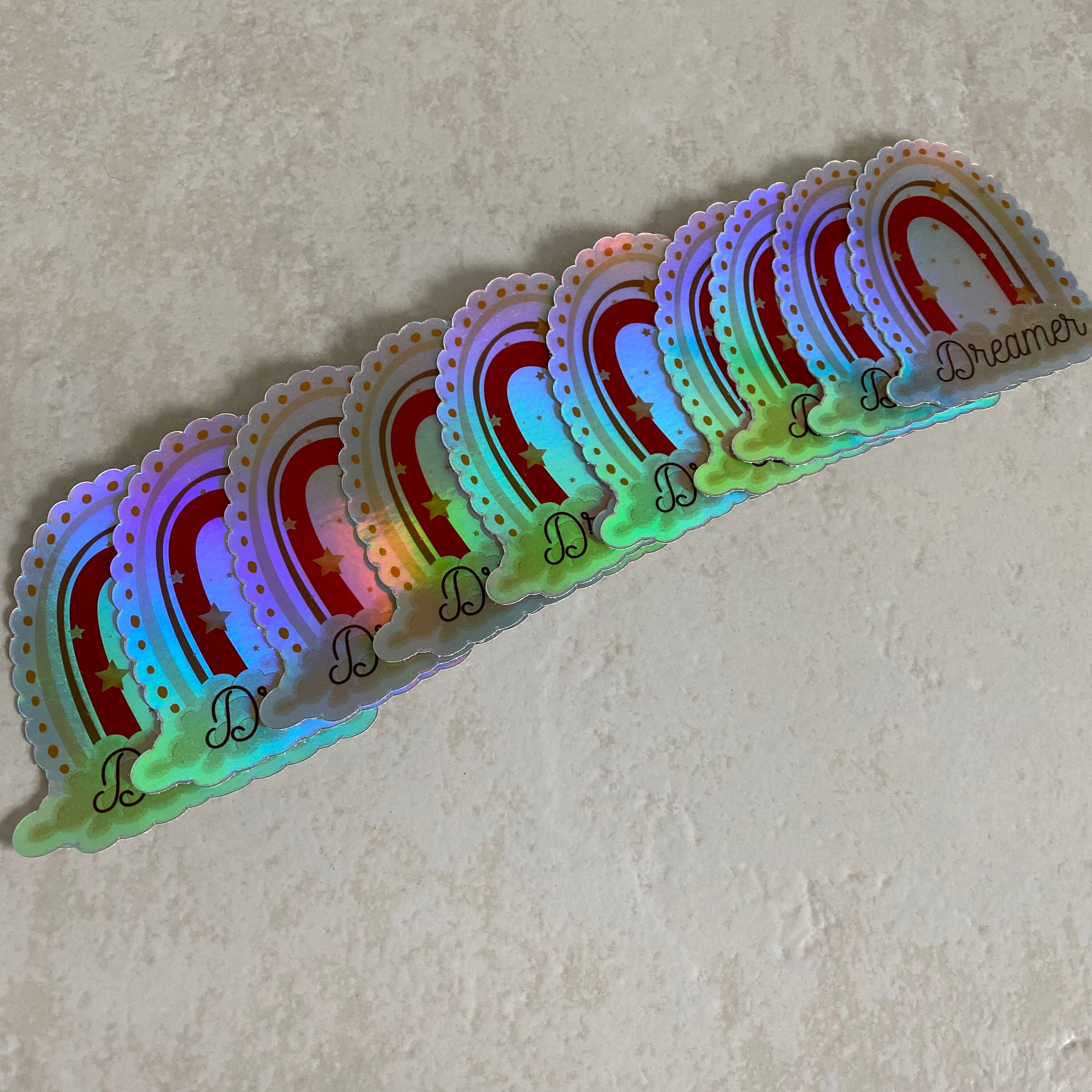 Dreamer Sticker holographic Laptop Stickers Dreams Laptop Etsy