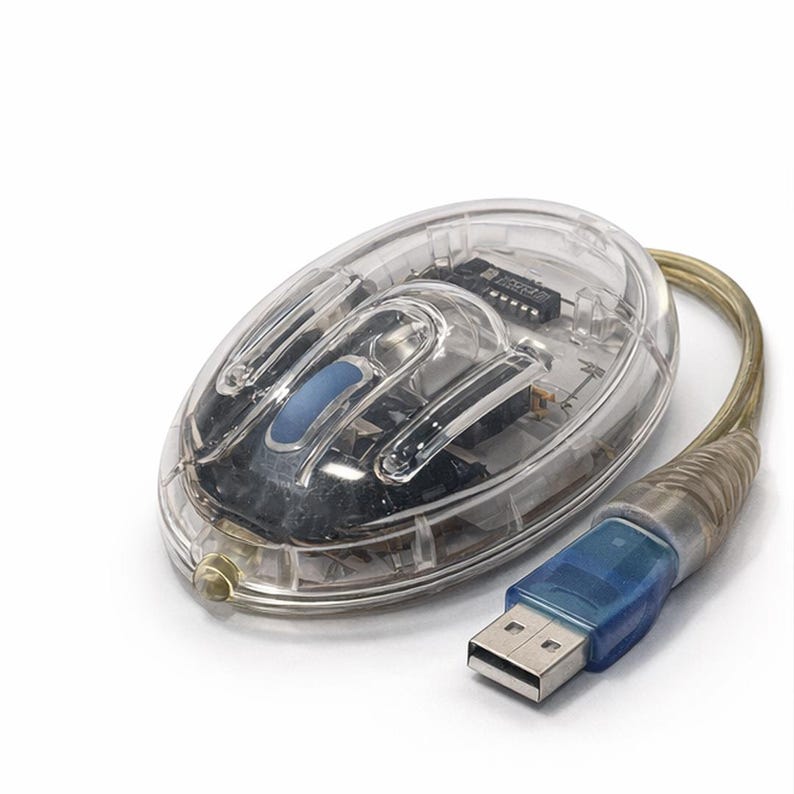 Personalized Retro Transparent Mouse: Add Custom Text or Logo to ...
