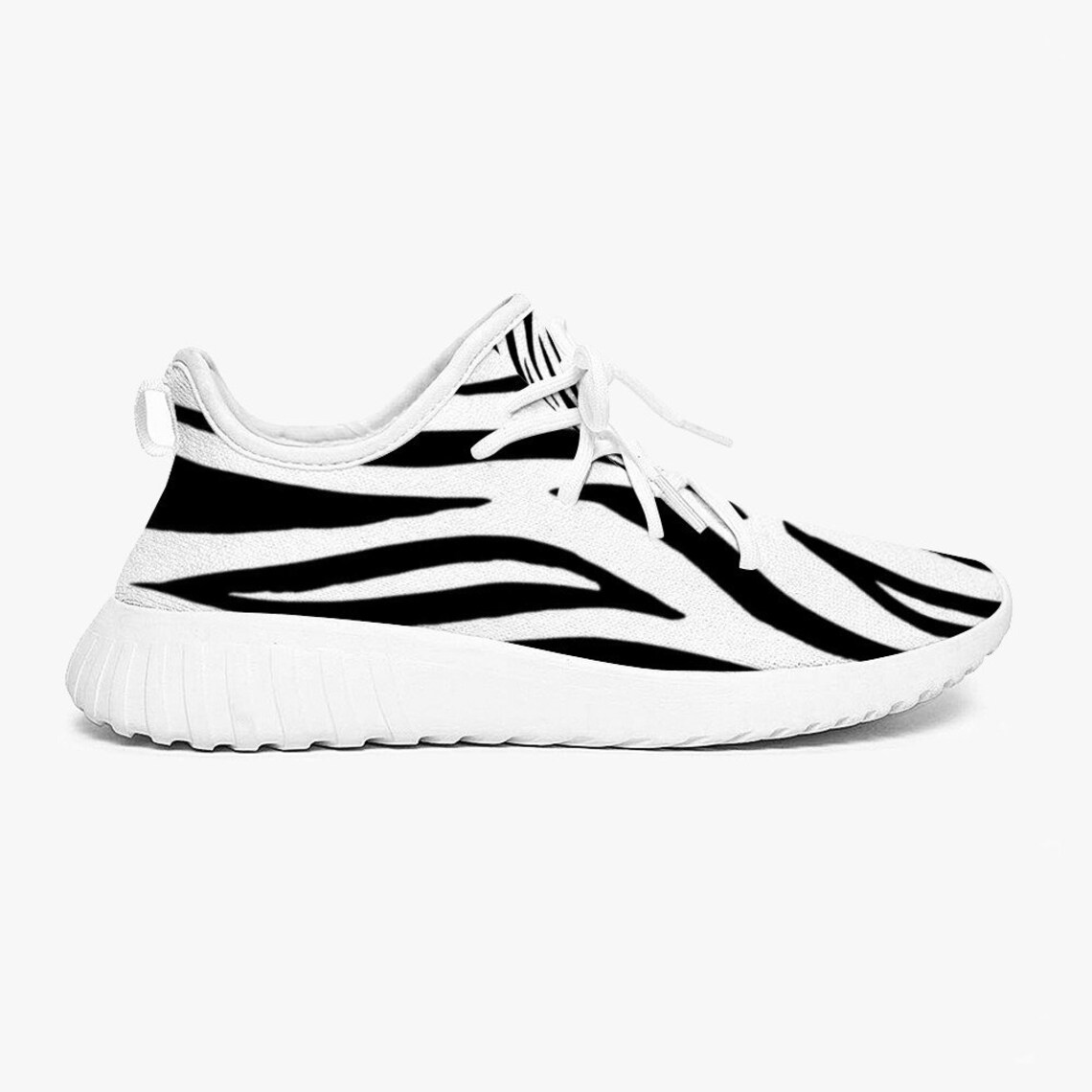 Zebra unisex white breathable laceup sneakers designer Etsy