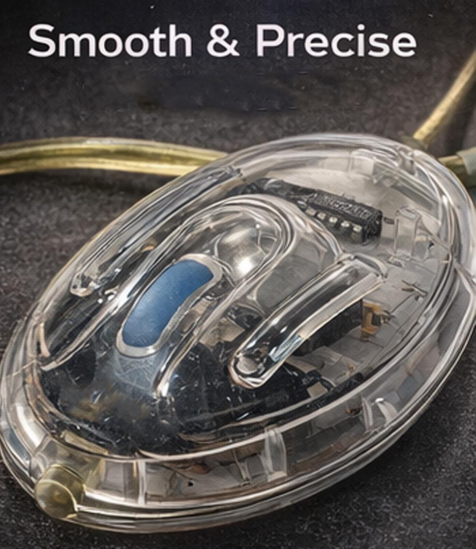 Personalized Retro Transparent Mouse: Add Custom Text or Logo to ...