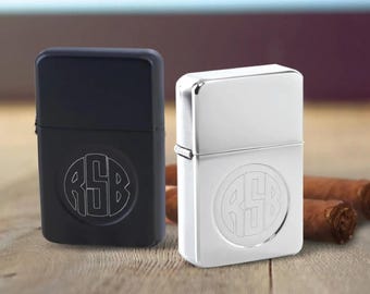 Personalized Zippo Lighter: Custom Engraved Monogram, Groomsmen Gift