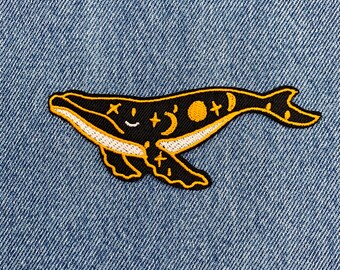 Whale iron on patch Animal Patches Patches For Jacket Sew On Patch Logo Back Patch Embroidered Patch patches iron on
