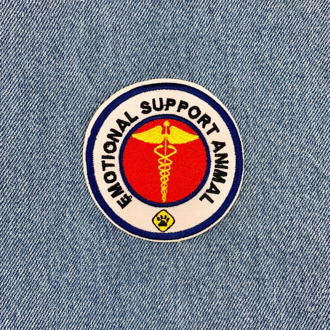 Emotional Support Animal iron on/sew on patch Etsy