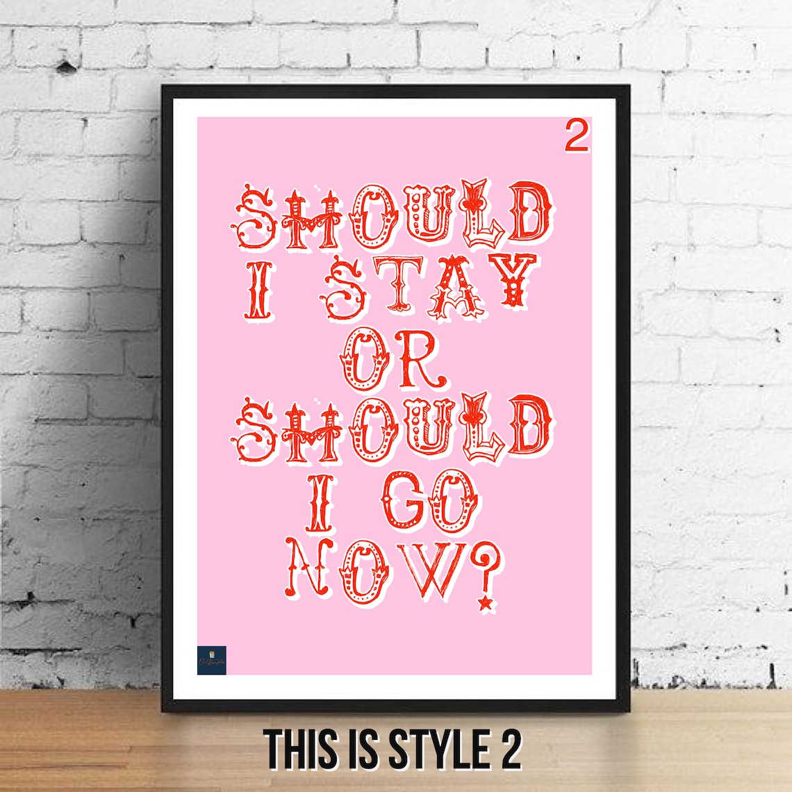 Should I Stay Or Should I Go Lyrics Print The Clash Inspired | Etsy