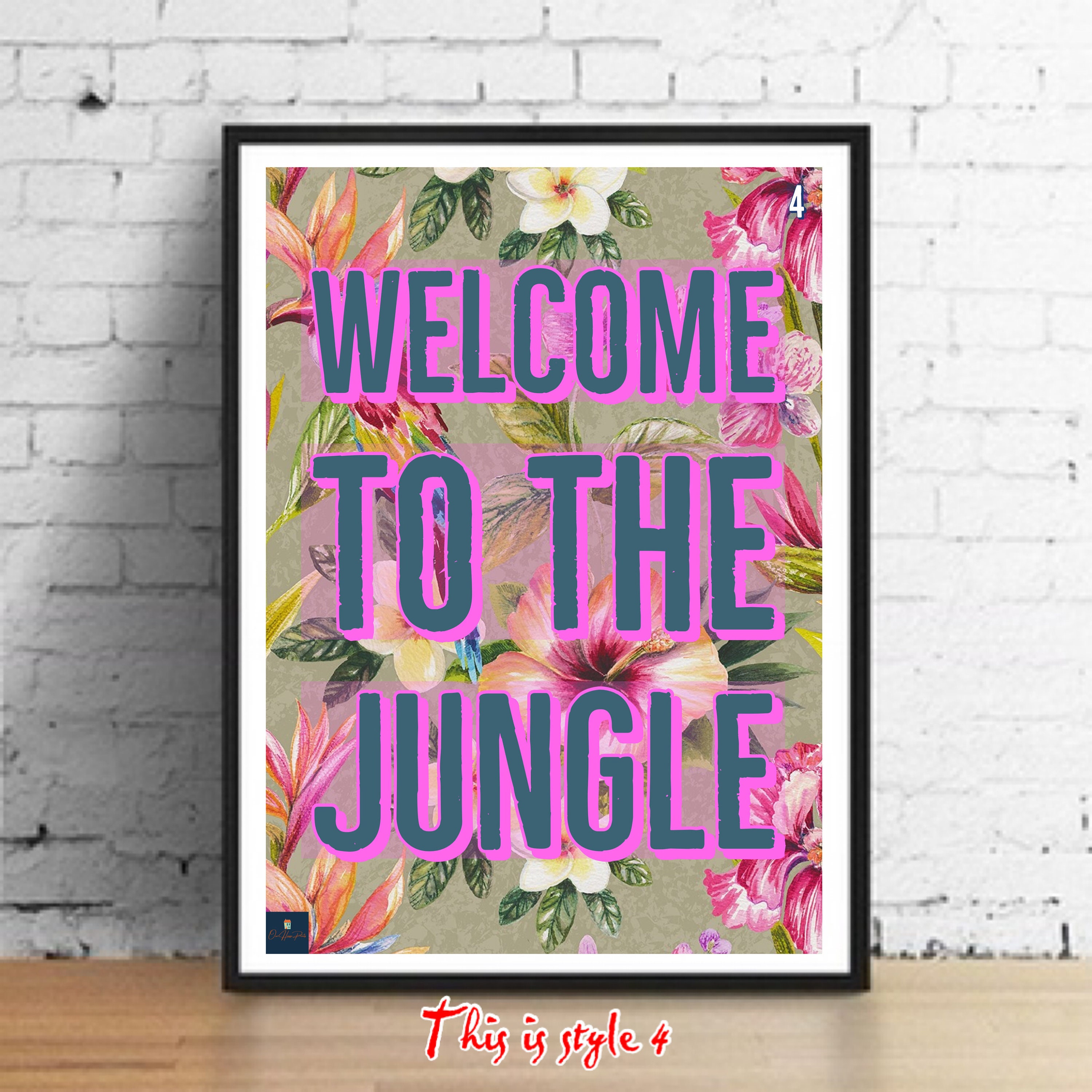 Rare-T Exclusive Limited Edition Gold 45 Guns N Roses - Welcome To The  Jungle Lyrics Custom Frame