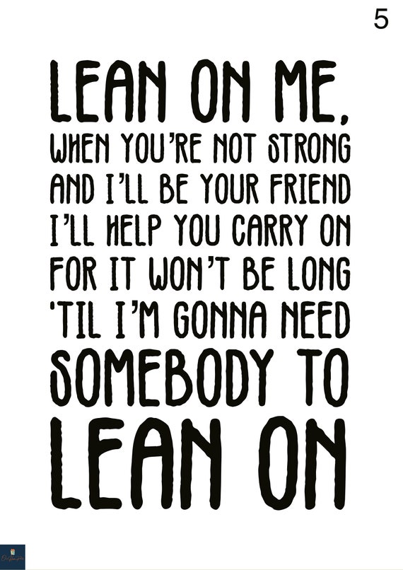 lean on me lyrics