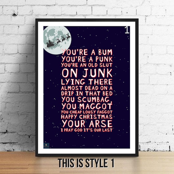Fairytale of New York Lyrics Print