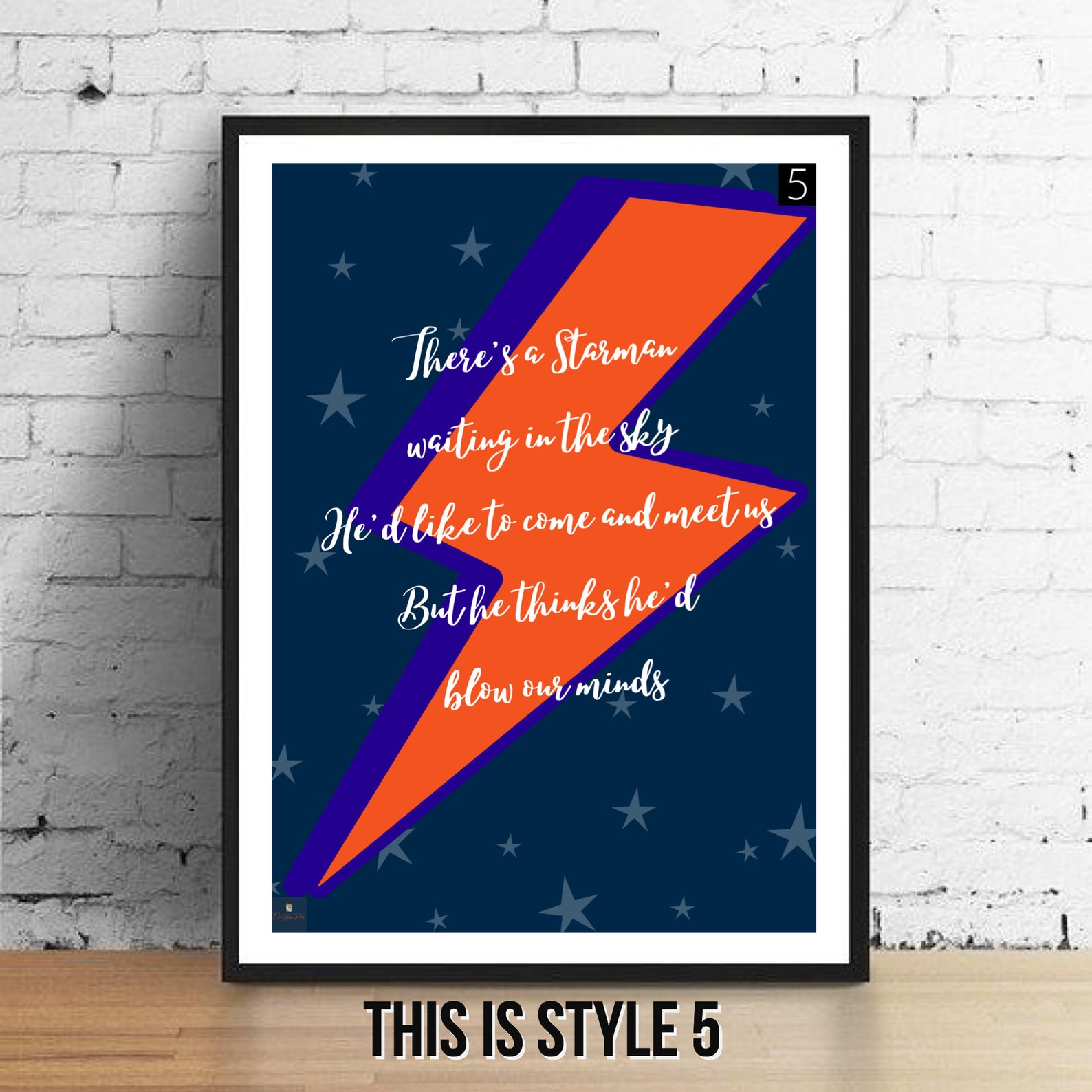 Starman Lyrics Print David Bowie Inspired Music Poster. Etsy Ireland