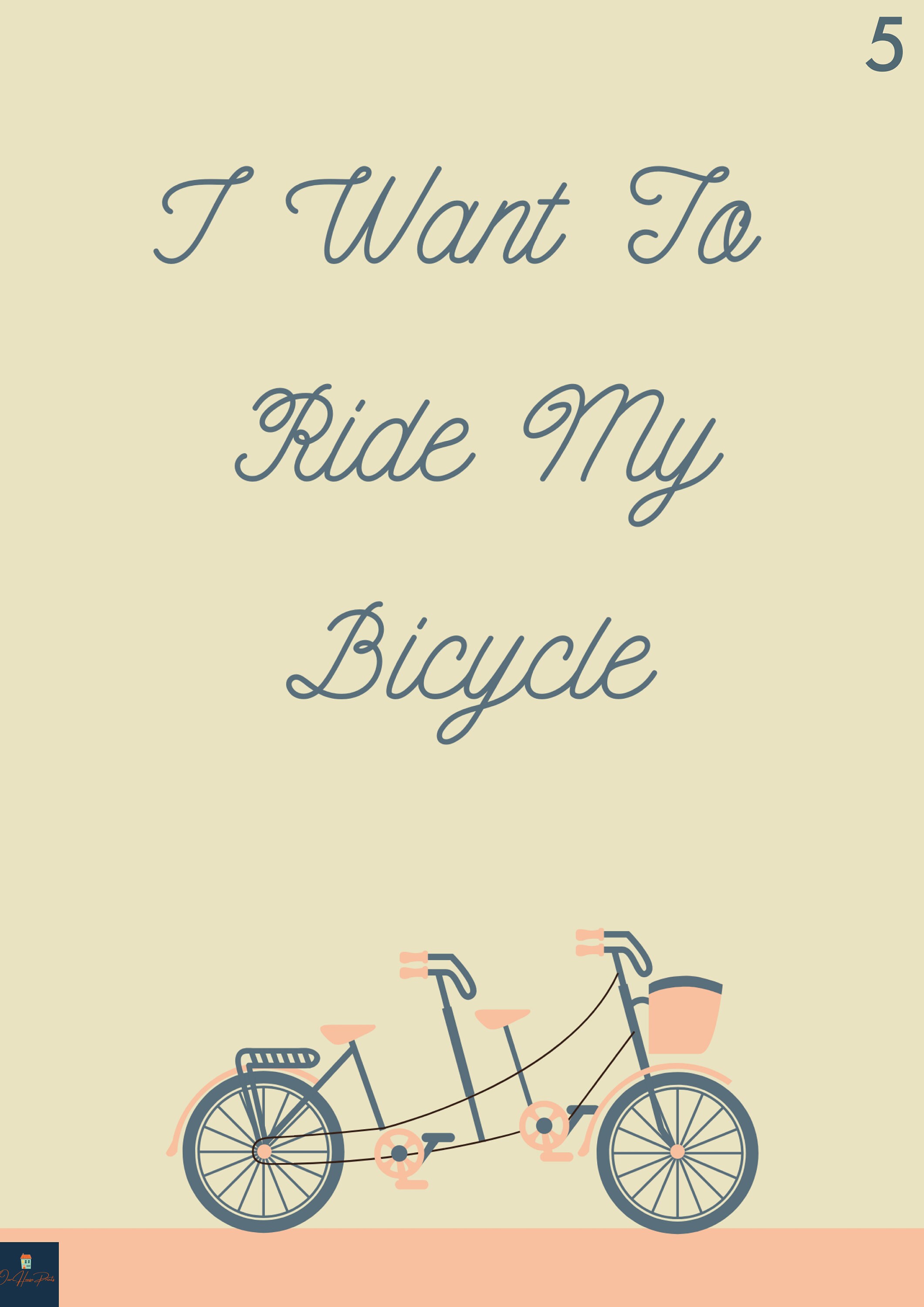 Bicycle Race Lyrics Print Queen Inspired Music Poster. - Etsy UK