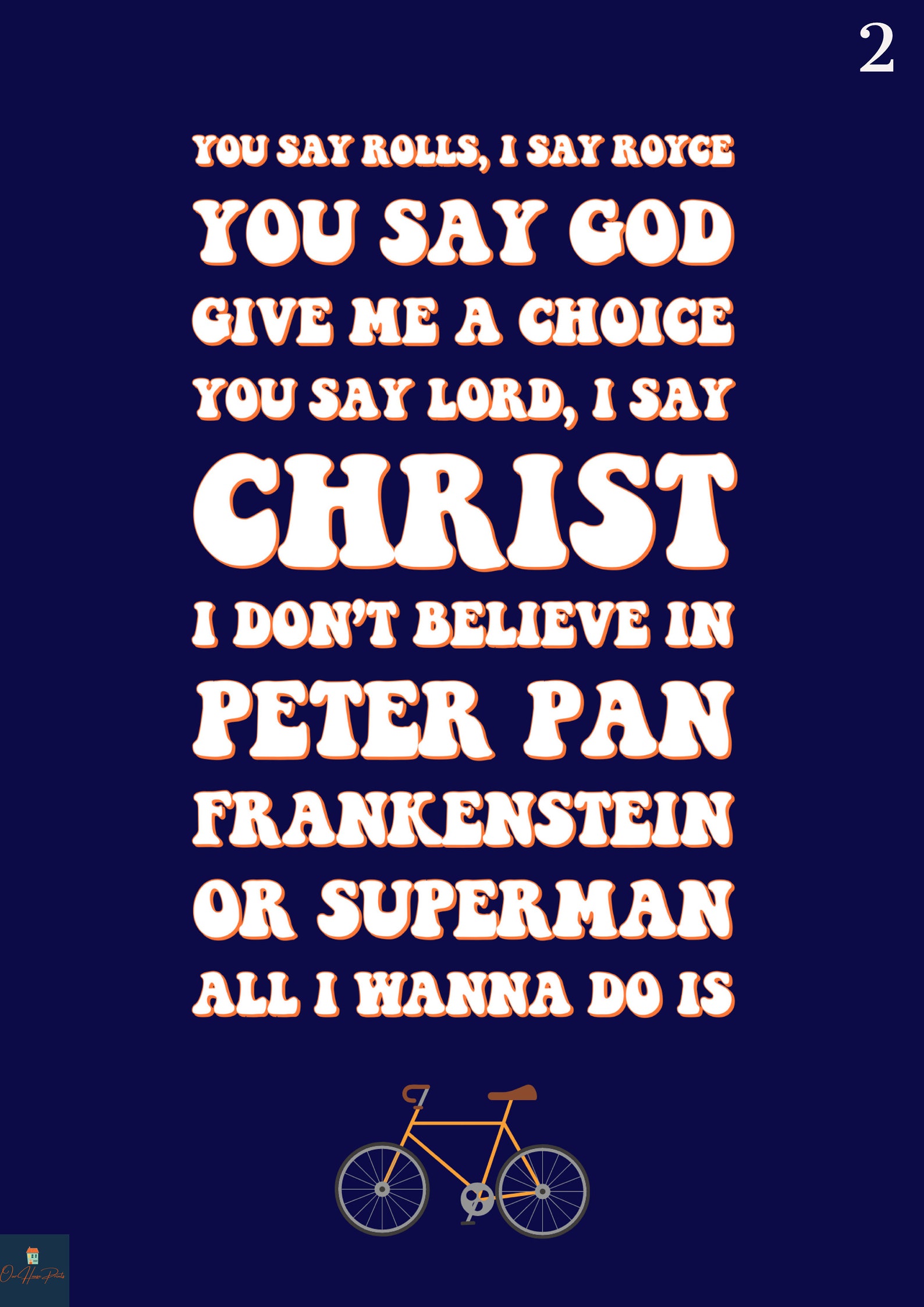 Bicycle Race Lyrics Print Queen Inspired Music Poster. Etsy