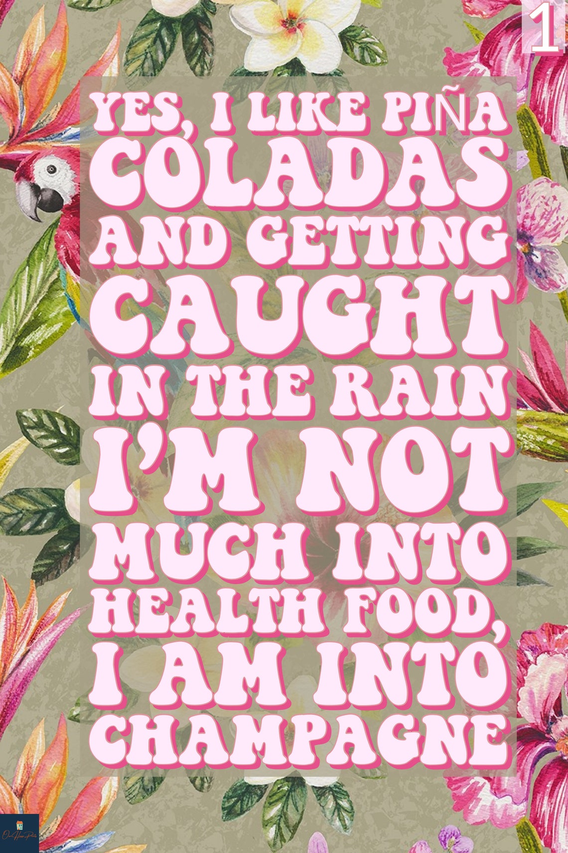 Escape the pi a colada song lyrics print rupert holmes etsy