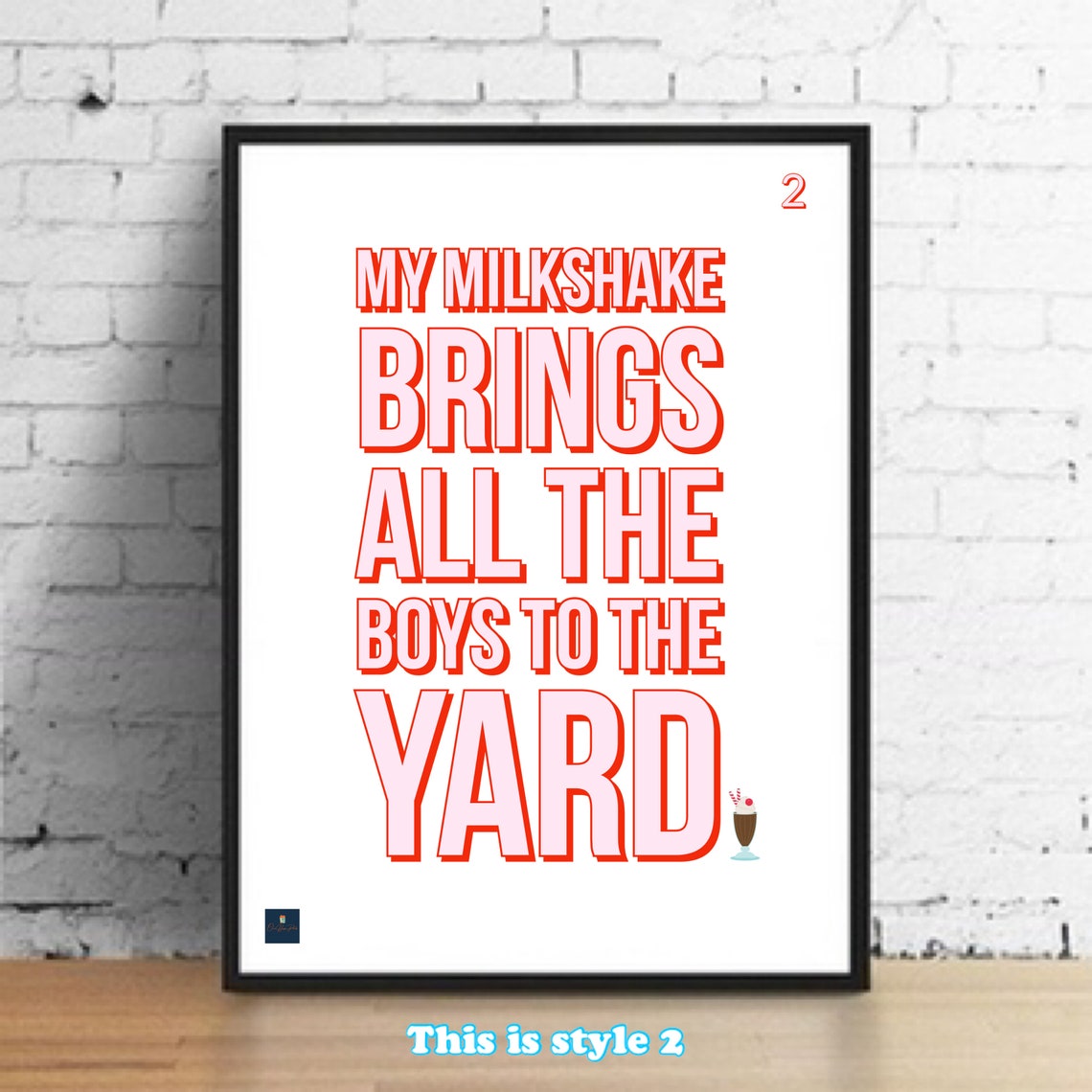 Milkshake Lyrics Print Kelis Inspired Music Poster. Etsy