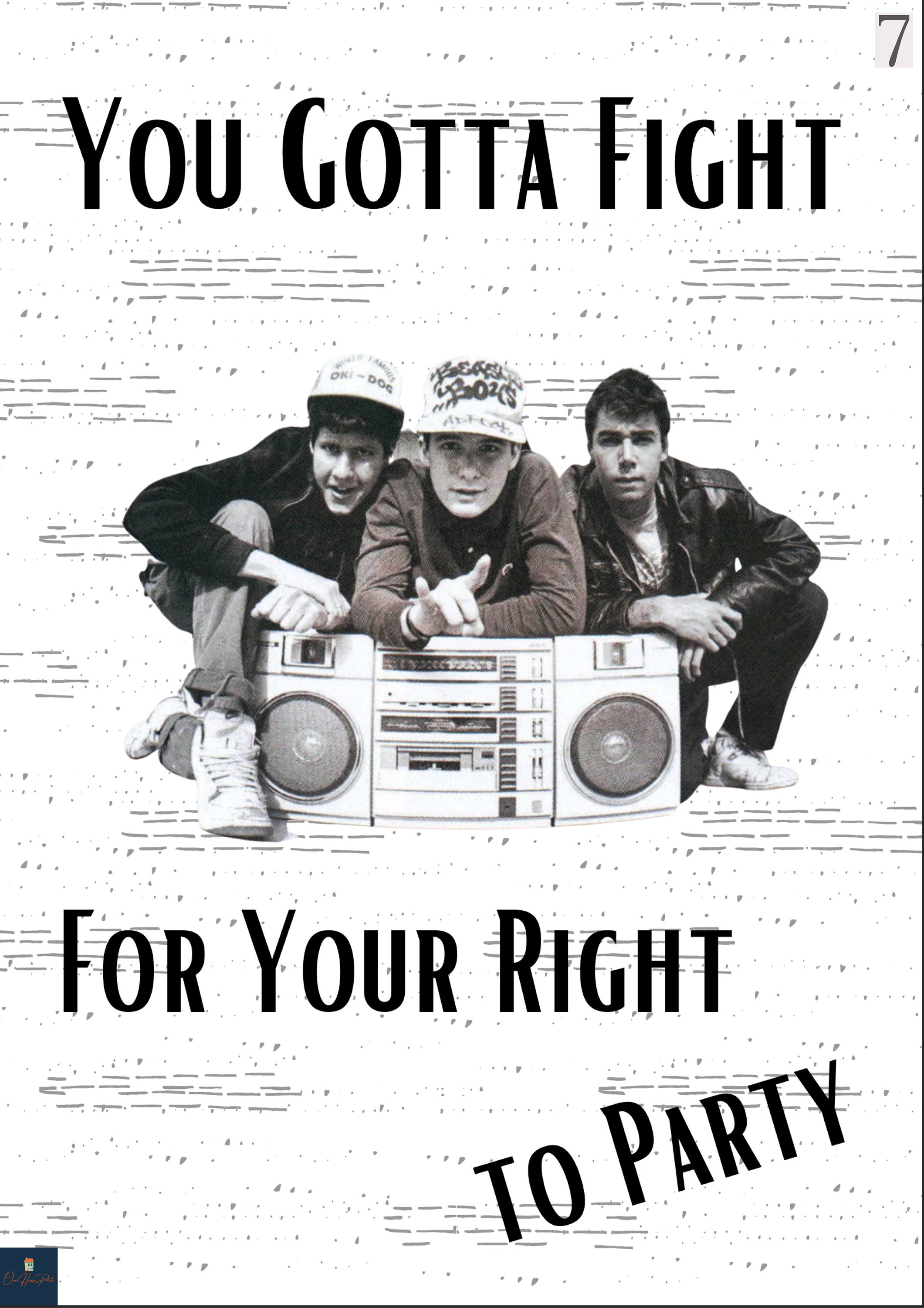 Fight For Your Right To Party Lyrics Print The Beastie Boys Etsy