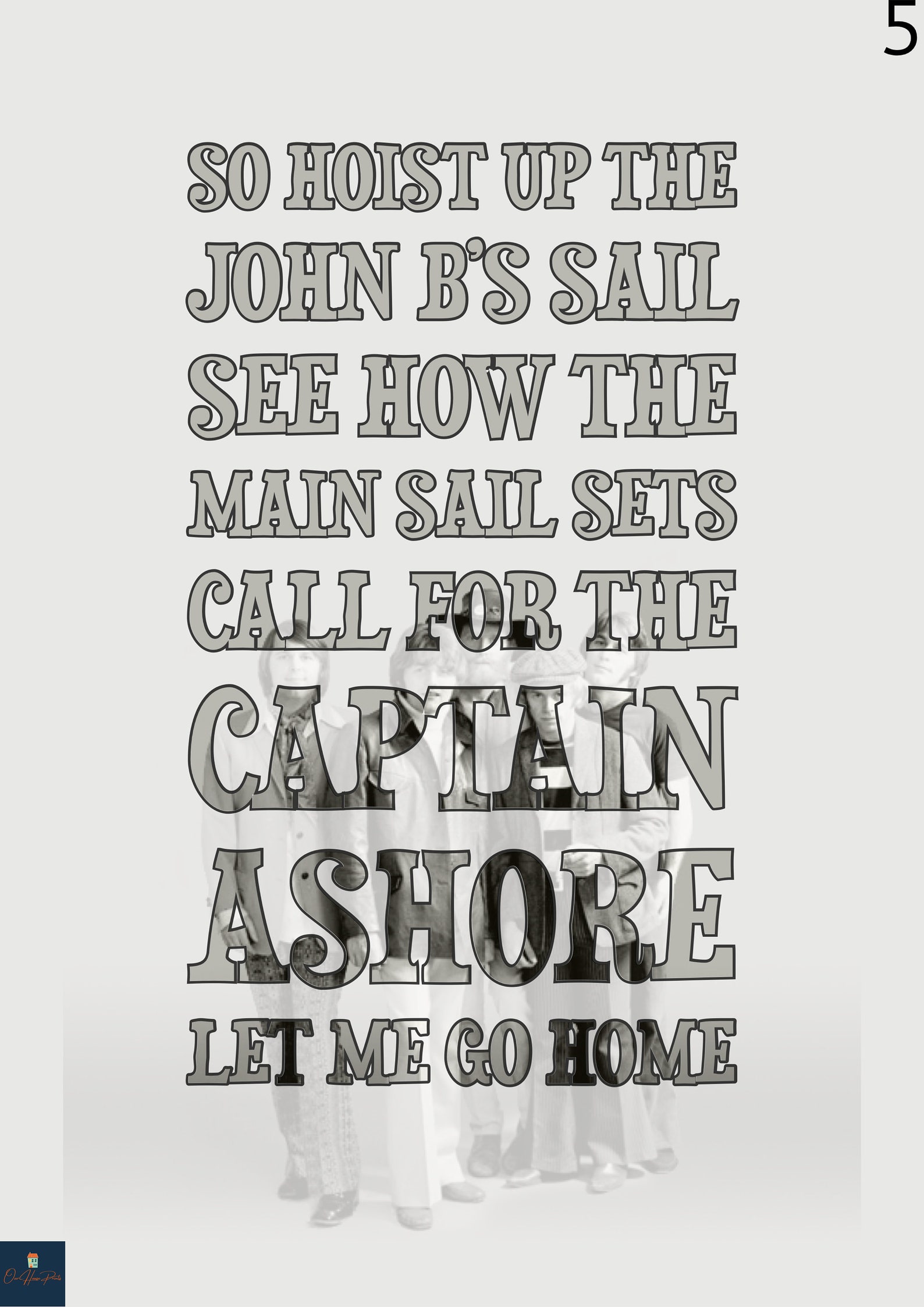 Sloop John B Lyrics Print The Beach Boys Inspired Music Etsy Sloop John B Lyrics Print The Beach Boys Inspired Music Etsy
