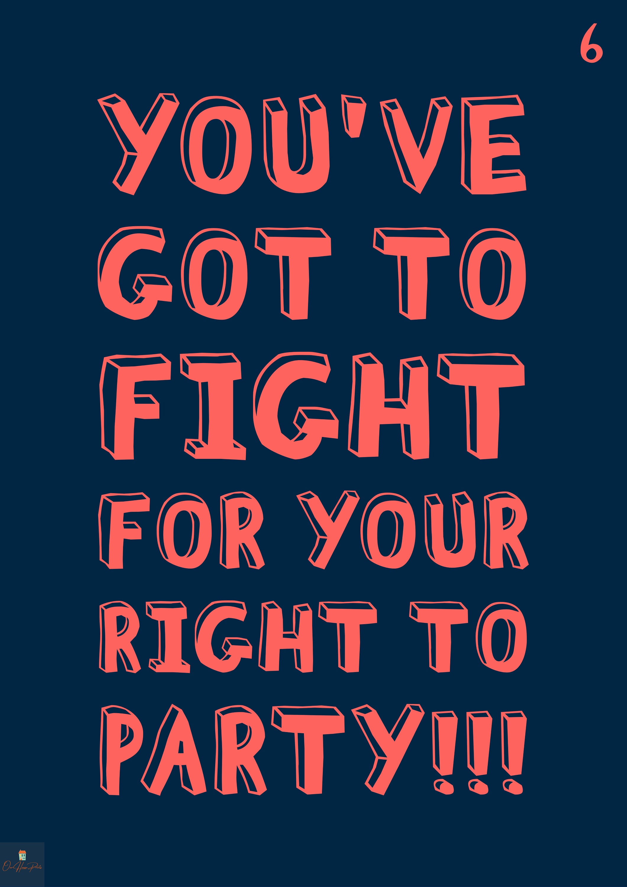 Fight For Your Right To Party Lyrics Print The Beastie Boys Etsy