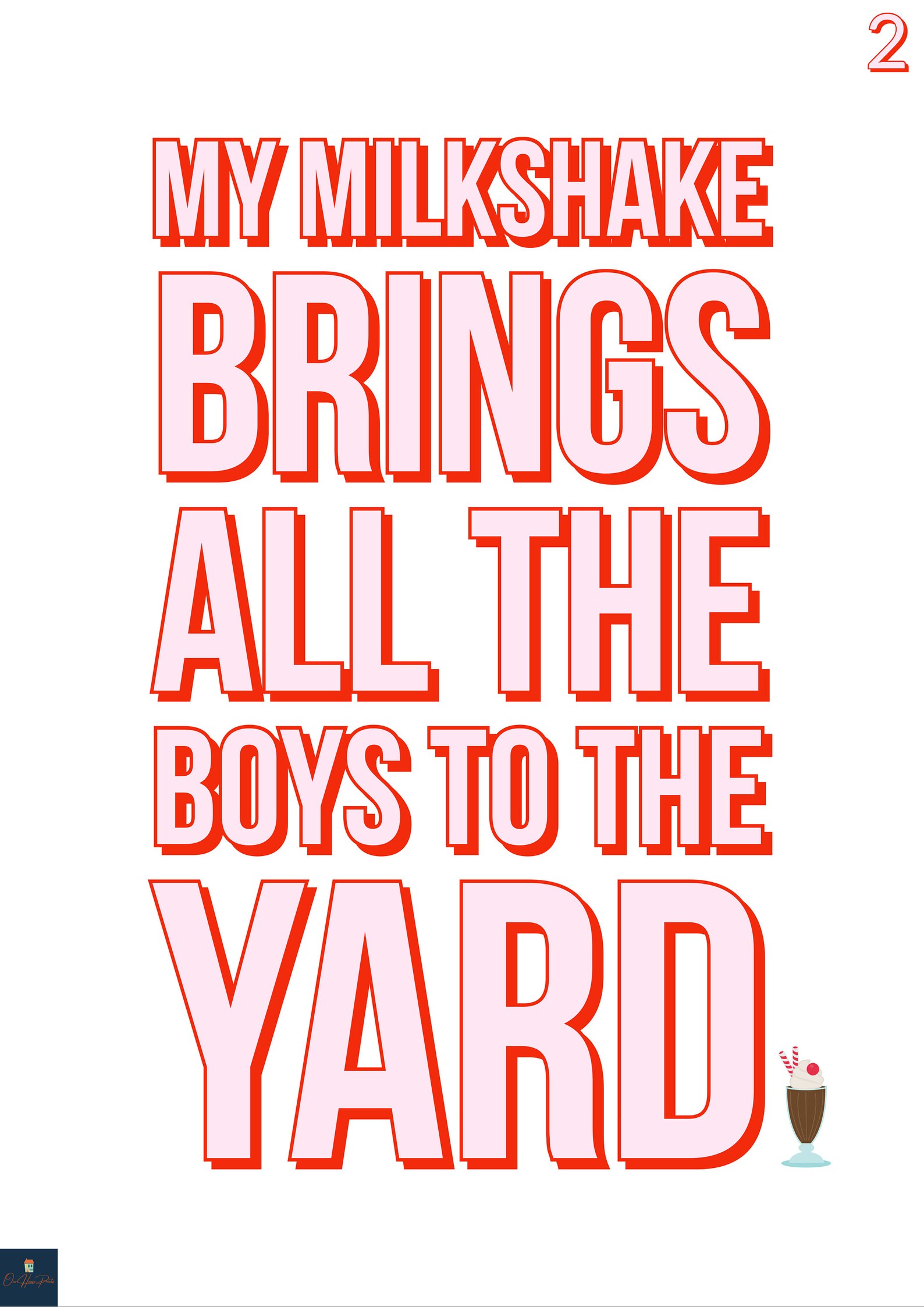 Milkshake Lyrics Print Kelis Inspired Music Poster. Etsy