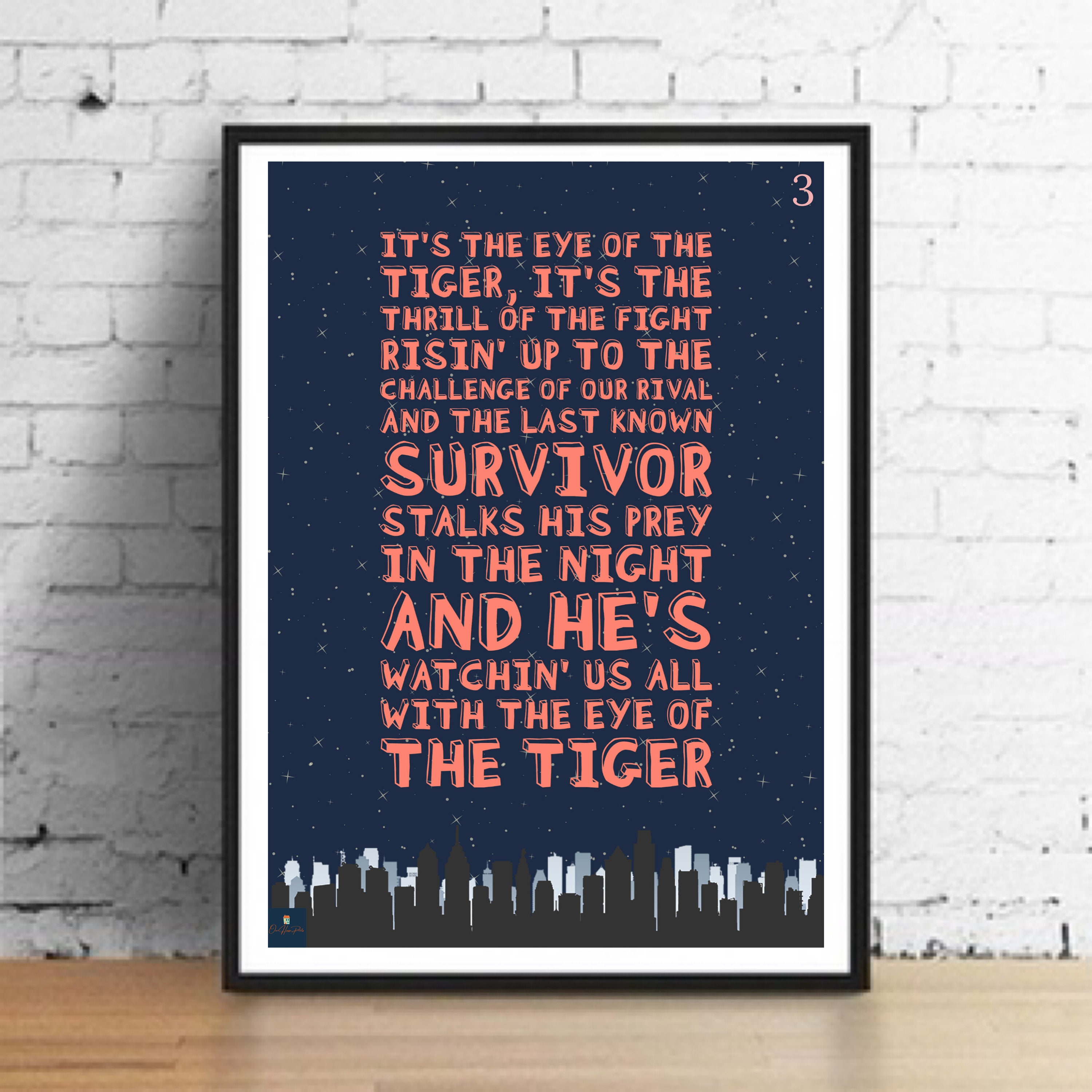 Eye of the Tiger - Survivor (lyrics) v.1 | Essential T-Shirt