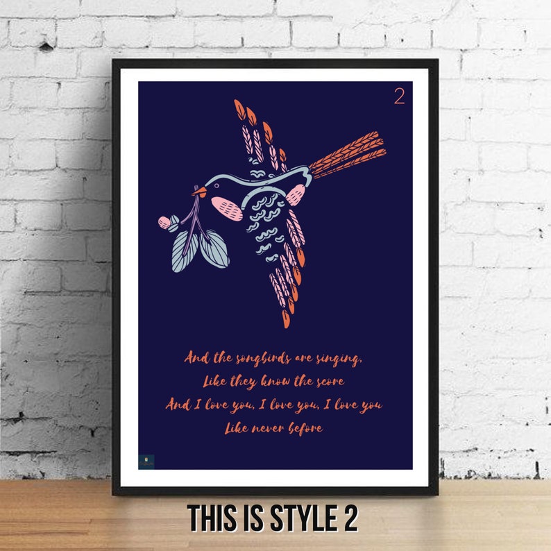Songbird Lyrics Print Fleetwood Mac Eva Cassidy Inspired Etsy UK
