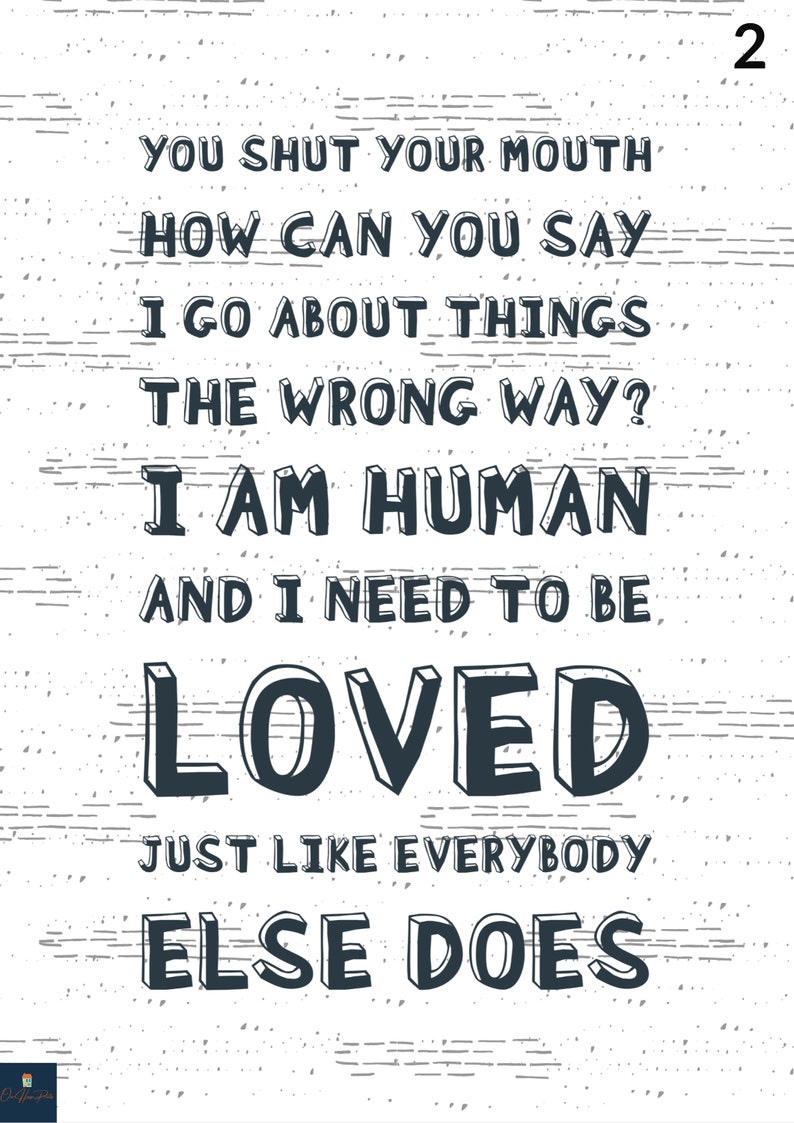 How soon is now lyrics print the smiths inspired music etsy