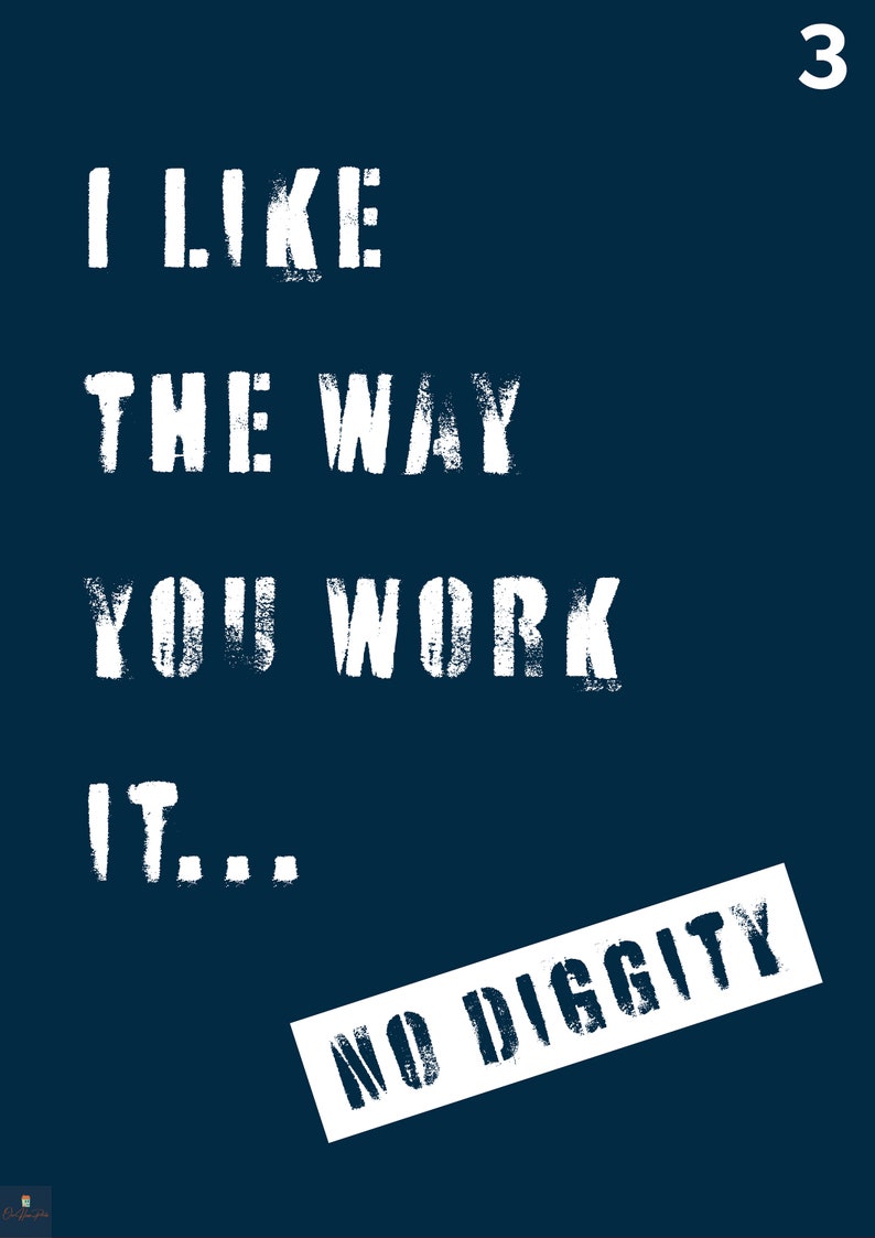 HousewarmingBirthday Gift Wall Art Decor Typography Rap Urban No Diggity No Doubt Lyrics Print Blackstreet Inspired Music Poster