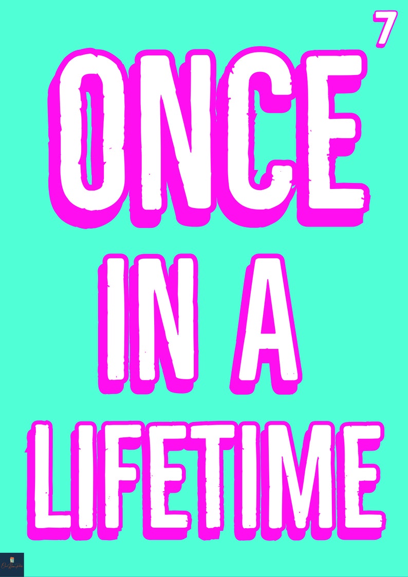Once in A Lifetime Lyrics Print Talking Heads Inspired Music Etsy UK