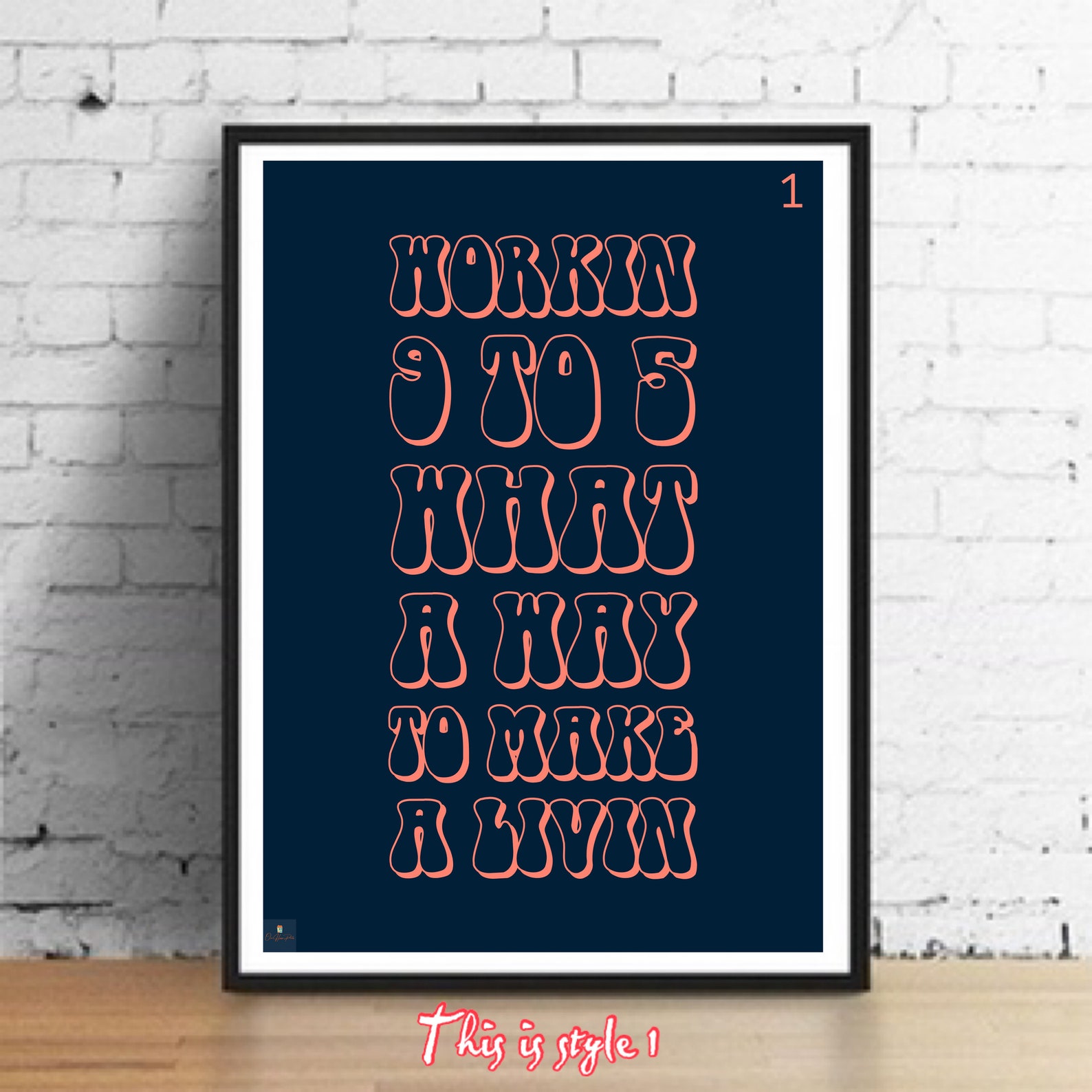 9 to 5 Lyrics Print Dolly Parton Inspired Music Poster. | Etsy UK