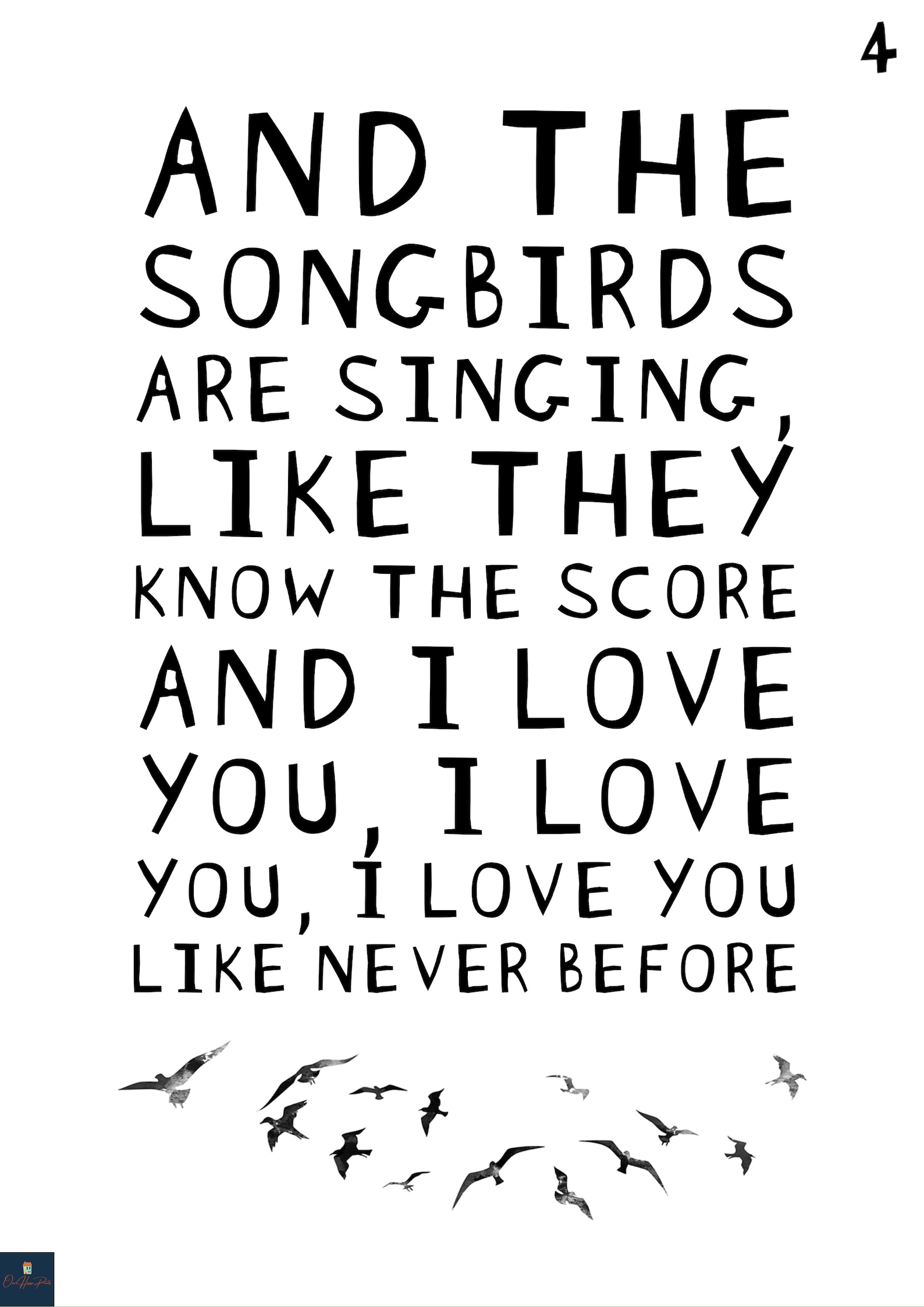 Songbird Lyrics Print Fleetwood Mac Eva Cassidy Inspired Etsy UK