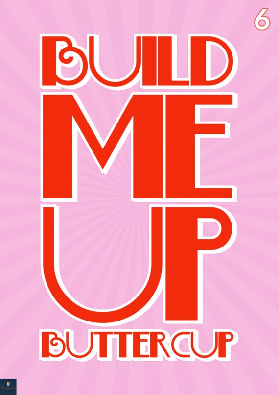 Build Me up Buttercup Lyrics Print the Foundations Inspired Music Poster.  Housewarming Gift Wall Art Decor Typography Soul Rnb -  Canada