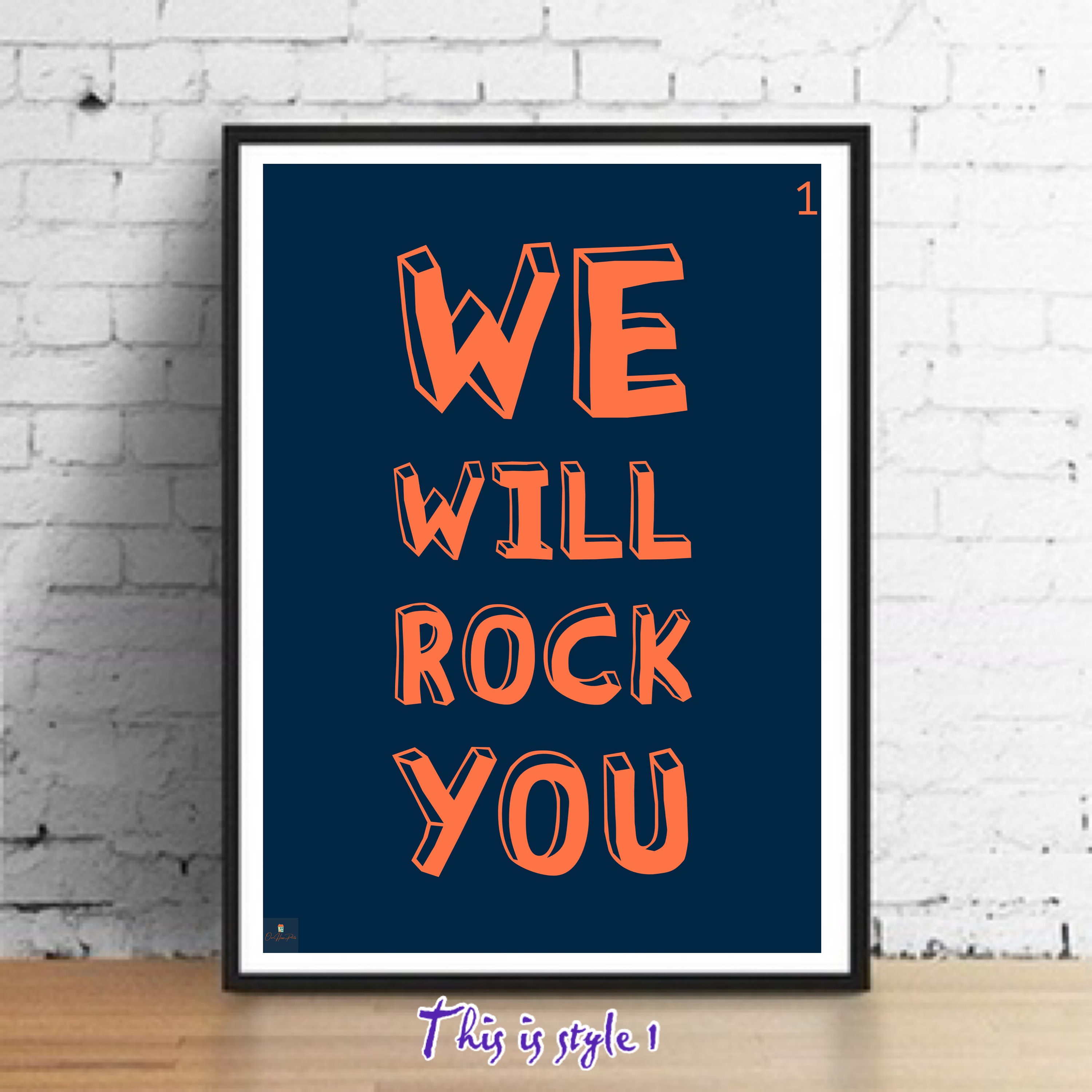 We Will Rock You Lyrics Print Queen Inspired Music Poster. | Etsy