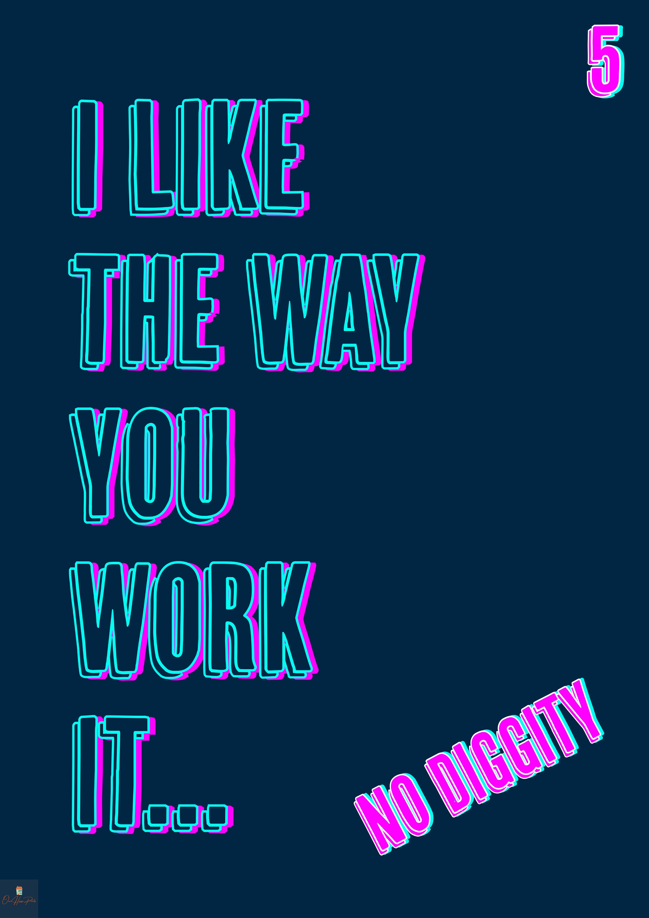 No Diggity Song Lyrics Portrait Poster Print (16 x 24) : : Home