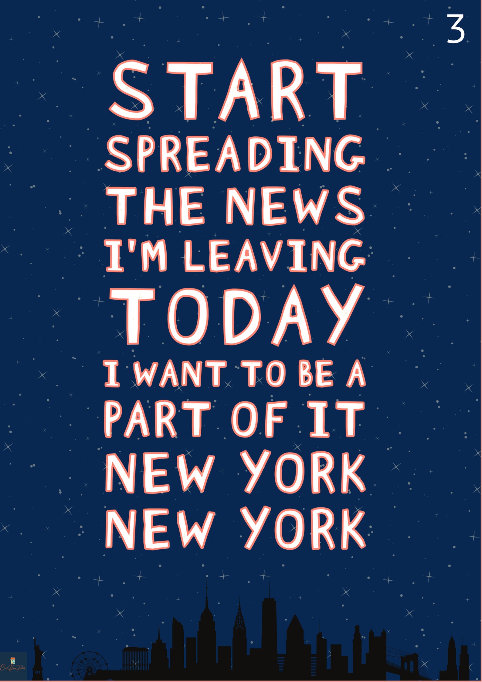 New York New York Lyrics Print Frank Sinatra Liza Minnelli Etsy