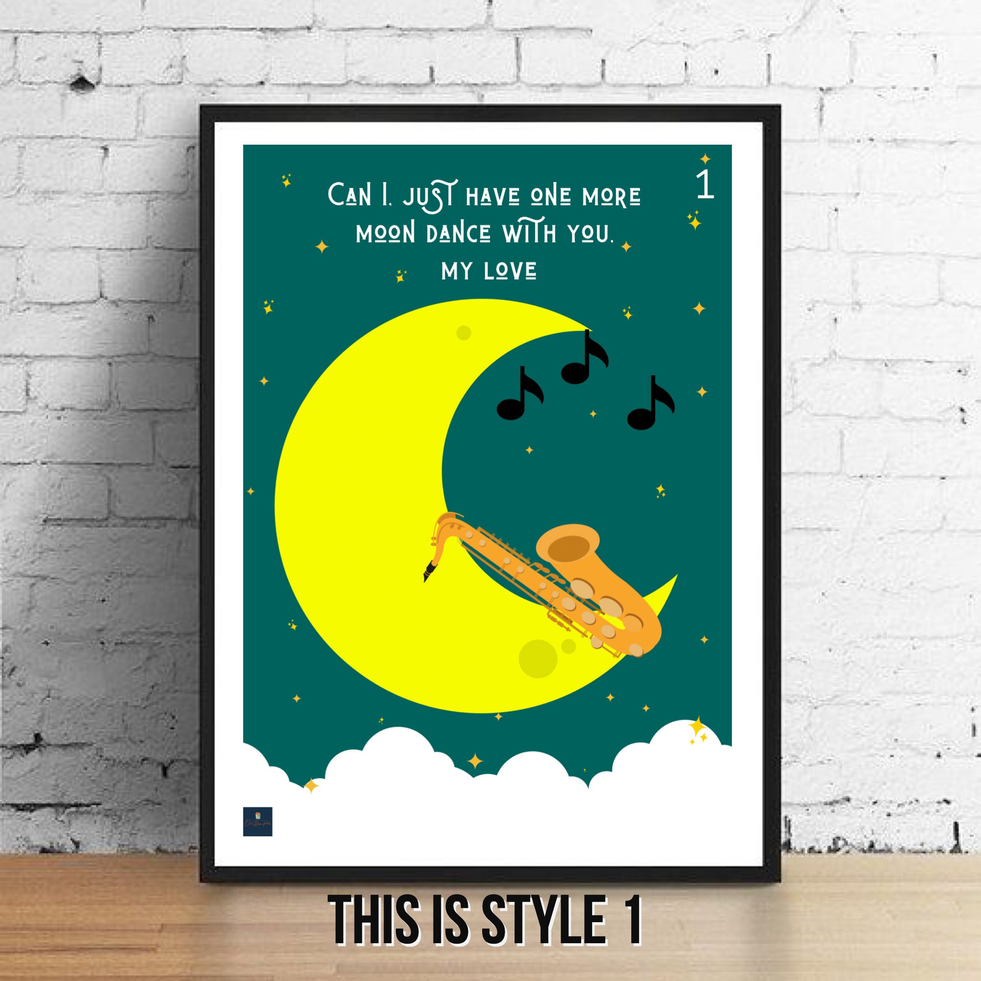 Moondance Lyrics Print van Morrison Rod Stewart Inspired Etsy