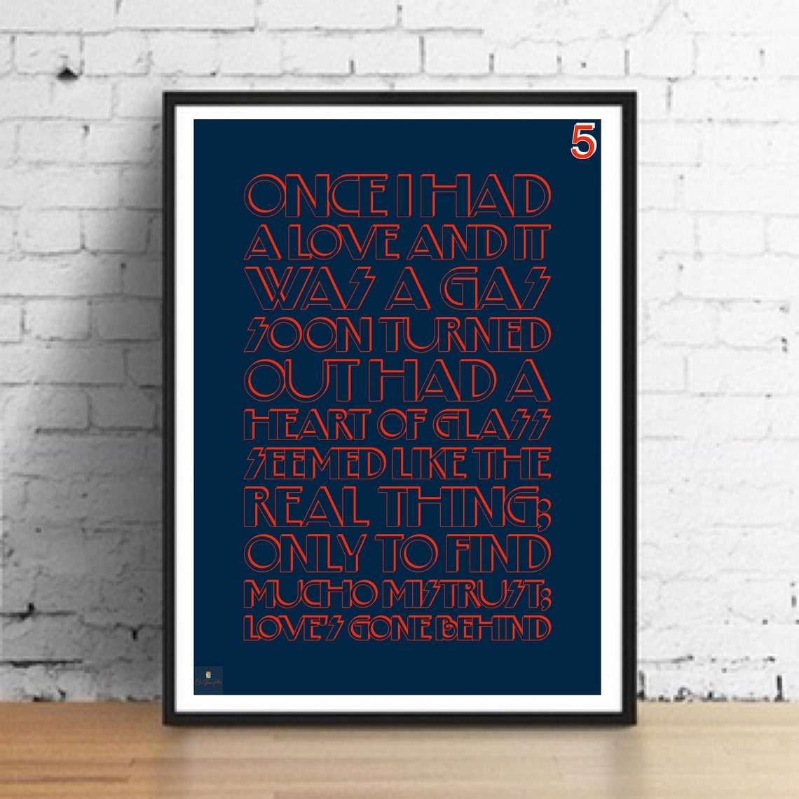 Heart Of Glass Lyrics Print Blondie