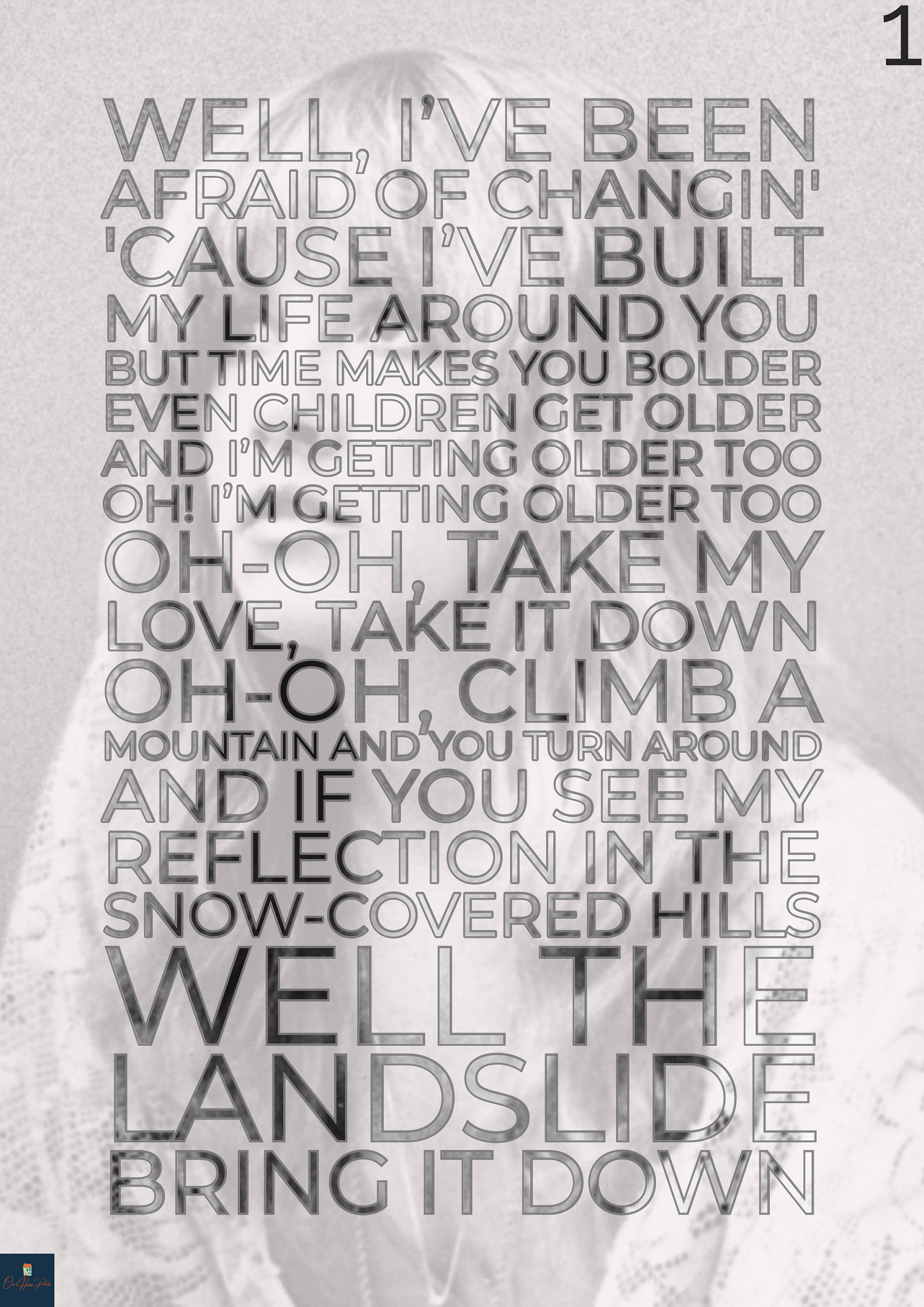 Landslide Lyrics Print Fleetwood Mac Inspired Music Poster. - Etsy