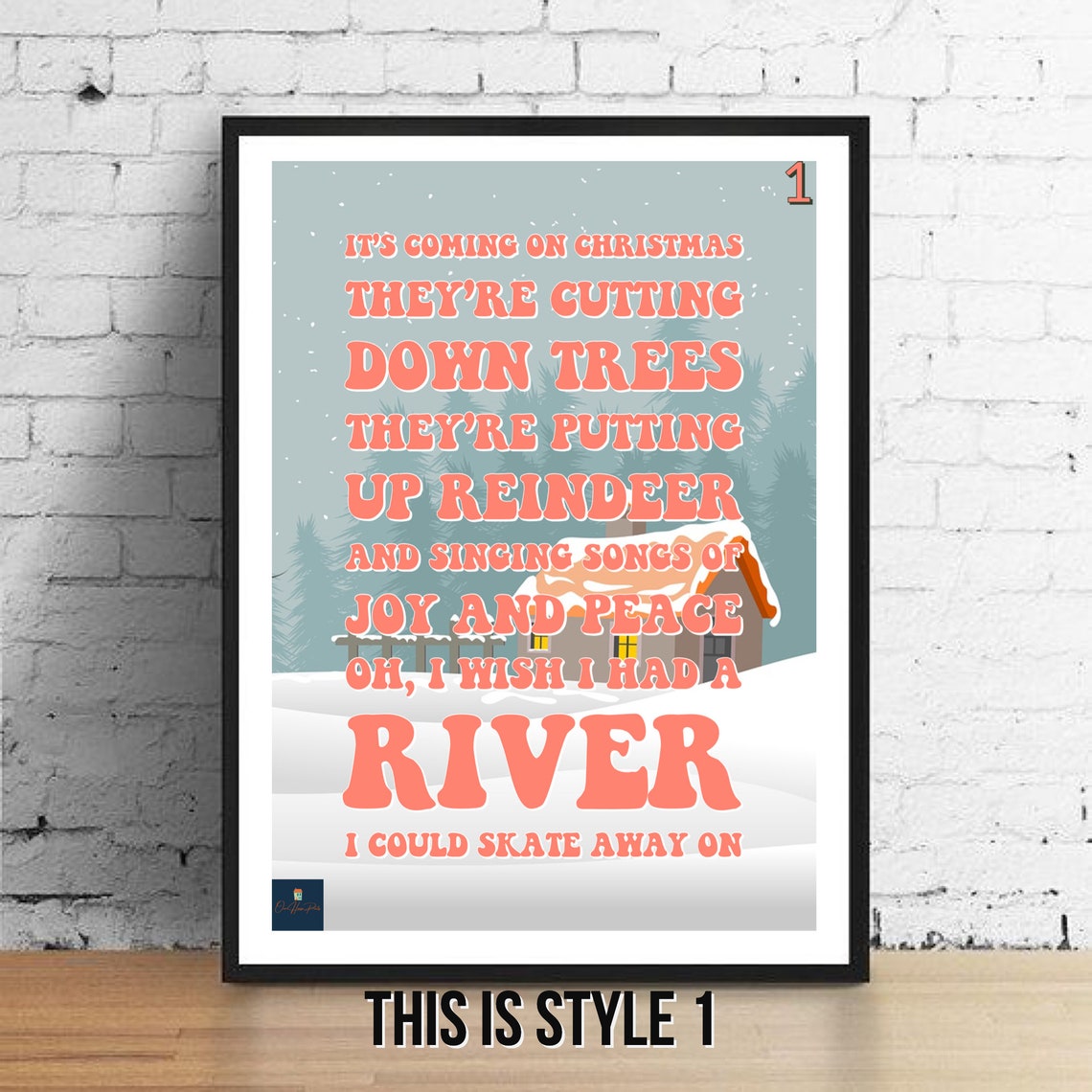 River Lyrics Print Joni Mitchell Inspired Music Poster. | Etsy