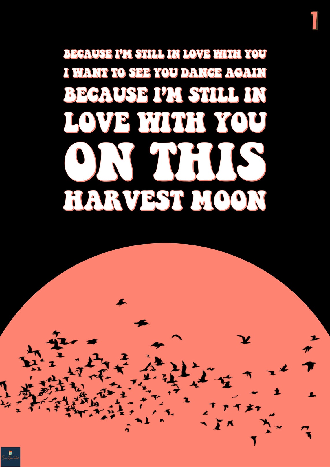Harvest Moon Lyrics Print Neil Young Inspired Music Poster. Etsy