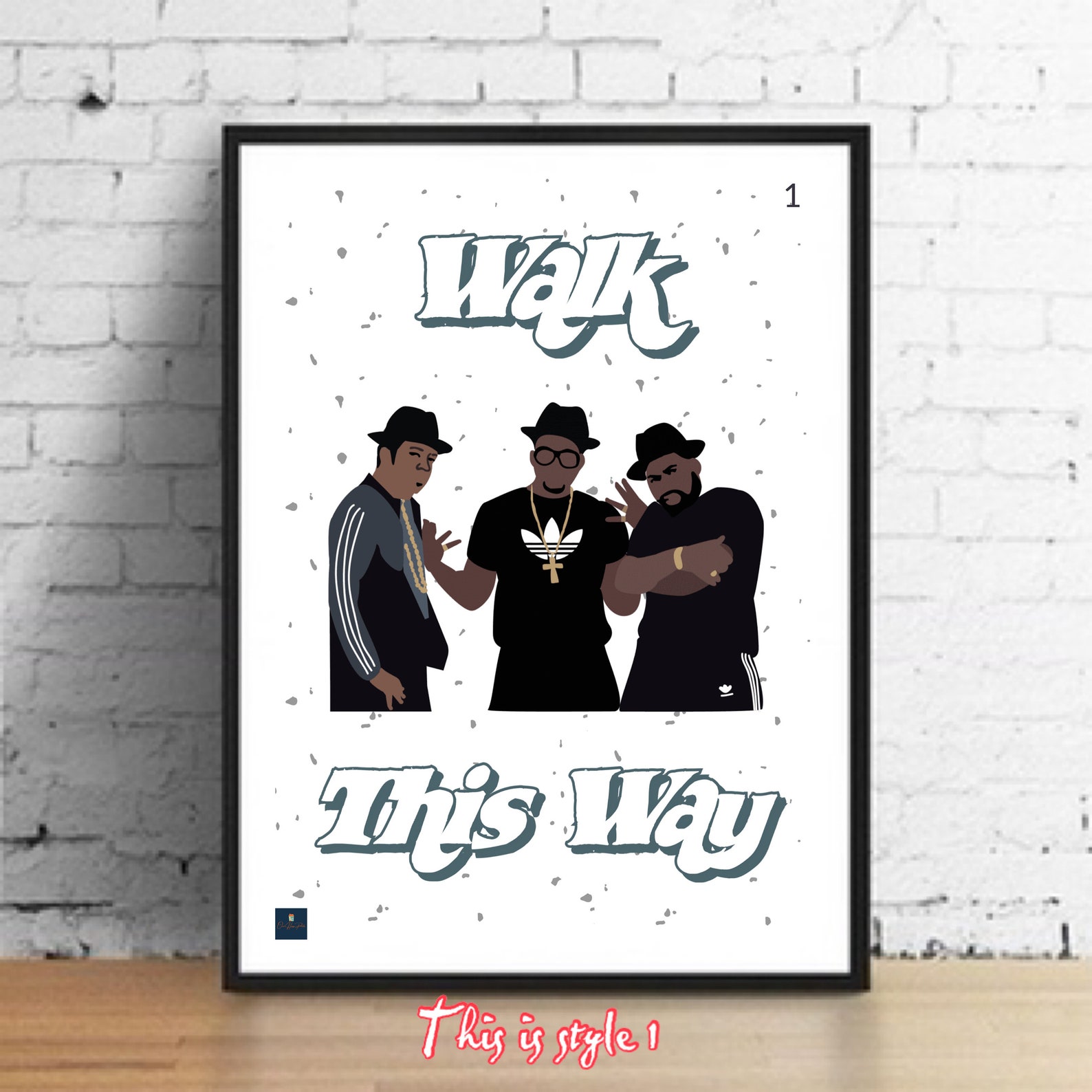 Walk This Way Lyrics Print Run DMC Aerosmith Inspired Music | Etsy