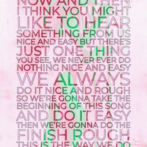 Proud Mary Lyrics Print Tina Turner Creedence Clearwater Revival ...