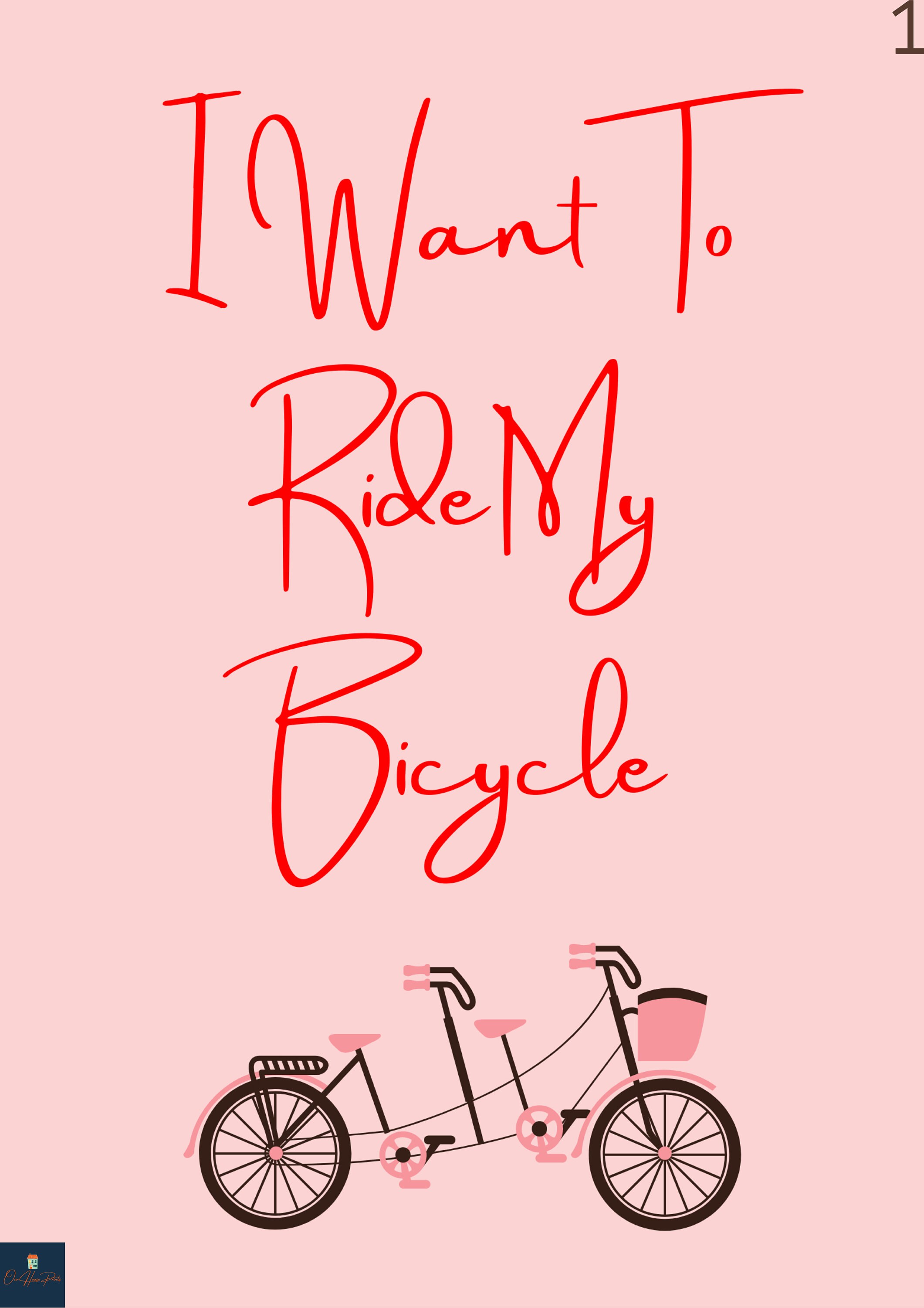 Bicycle Race Lyrics Print Queen Inspired Music Poster. - Etsy UK