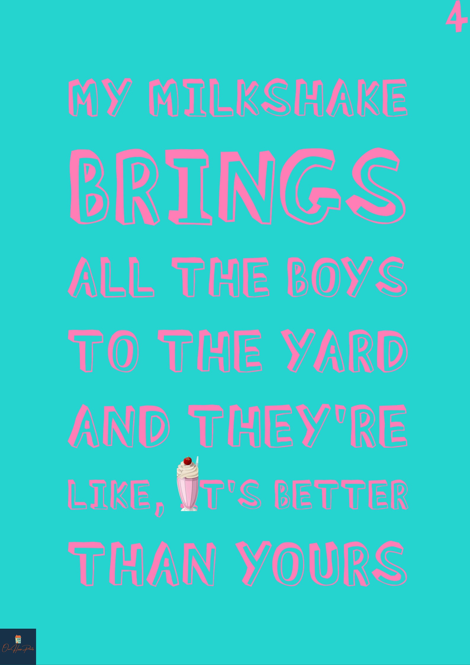 Milkshake Lyrics Print Kelis Inspired Music Poster. Etsy