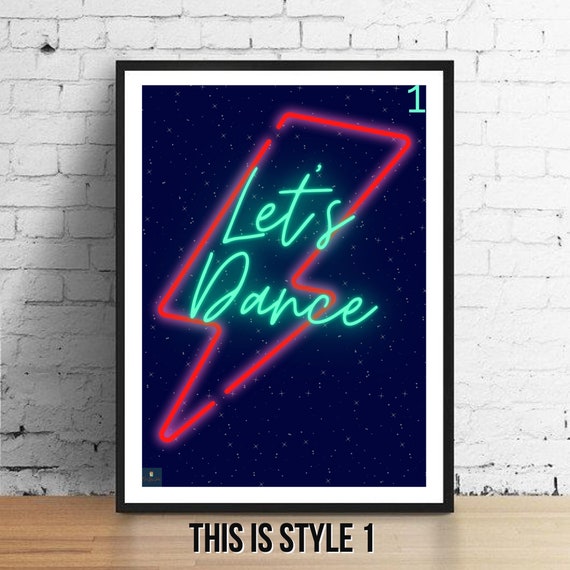 Let's Dance Lyrics Print David Bowie Inspired Music Etsy Canada