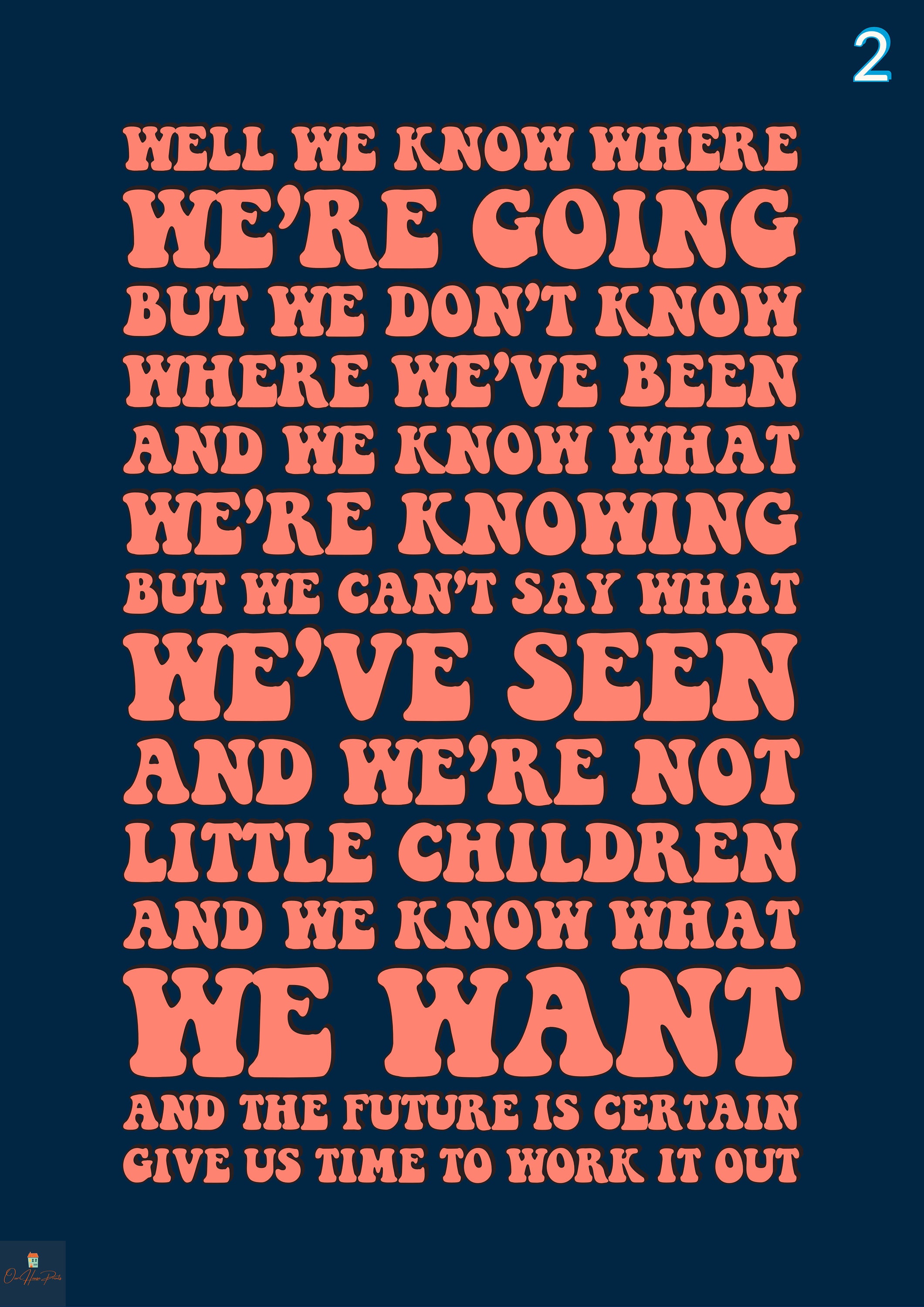 Road to Nowhere Lyrics Print Talking Heads Inspired Music Etsy UK