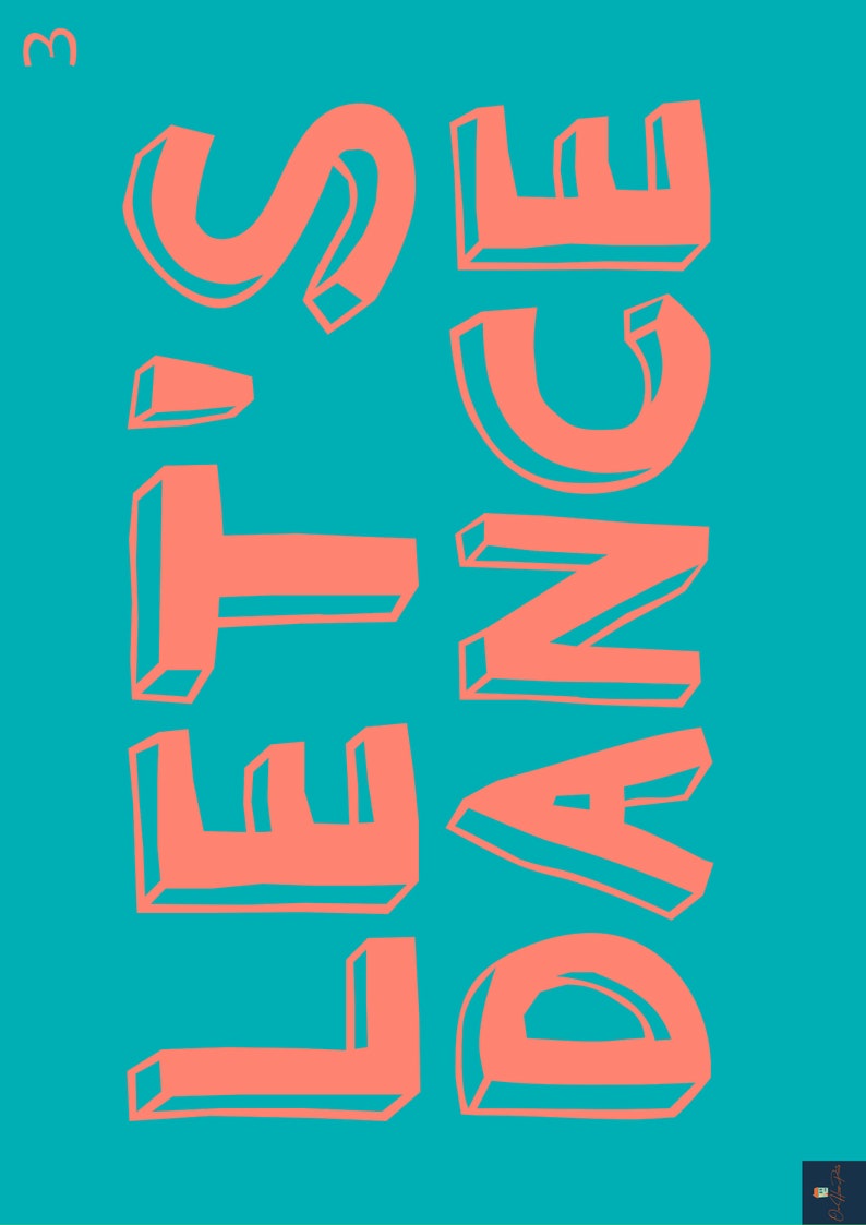 Let's Dance Lyrics Print David Bowie Inspired Music Etsy UK