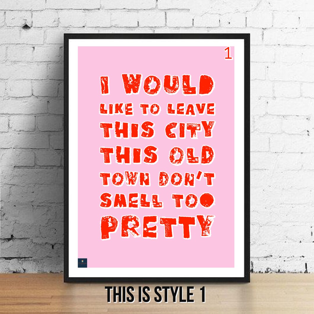 Half the World Away Lyrics Print Oasis Inspired Music Etsy