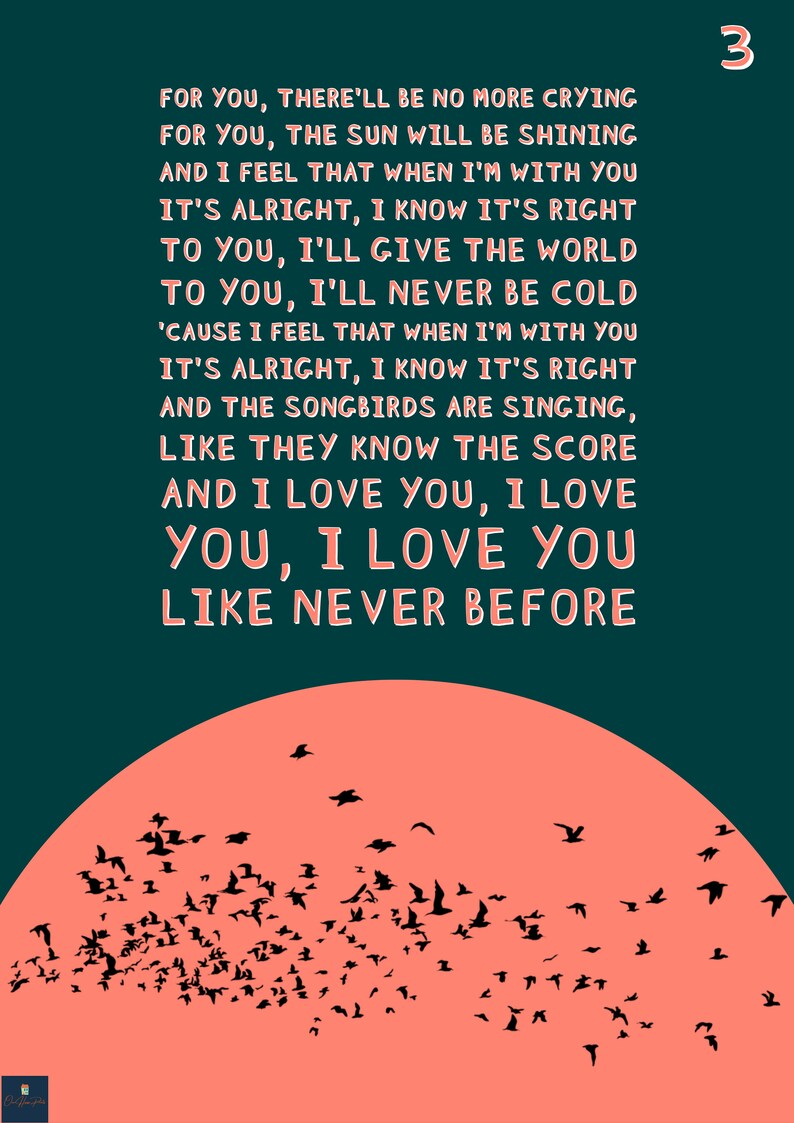Songbird Lyrics Print Fleetwood Mac Eva Cassidy Inspired Etsy UK