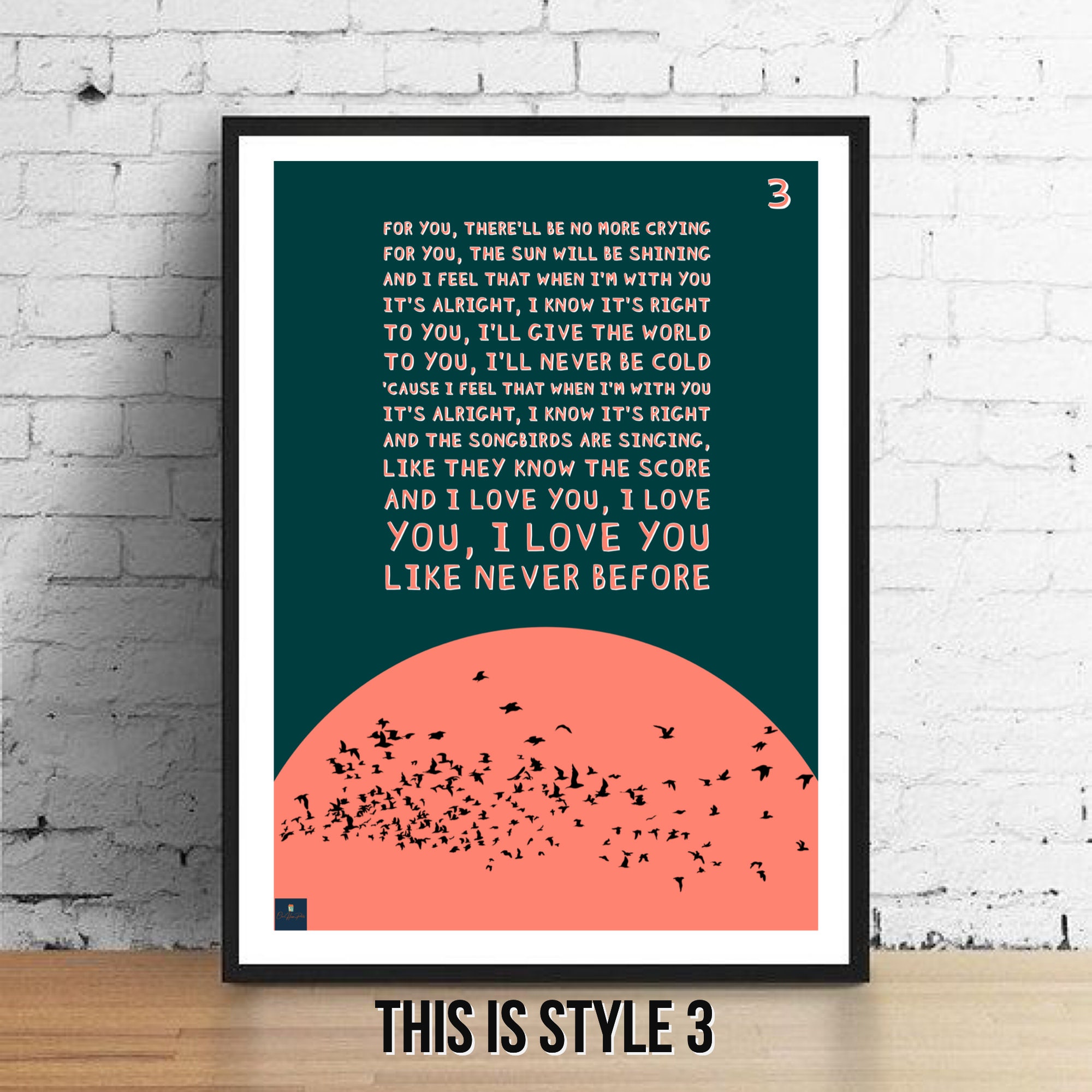 Songbird Lyrics Print Fleetwood Mac Eva Cassidy Inspired Music Poster